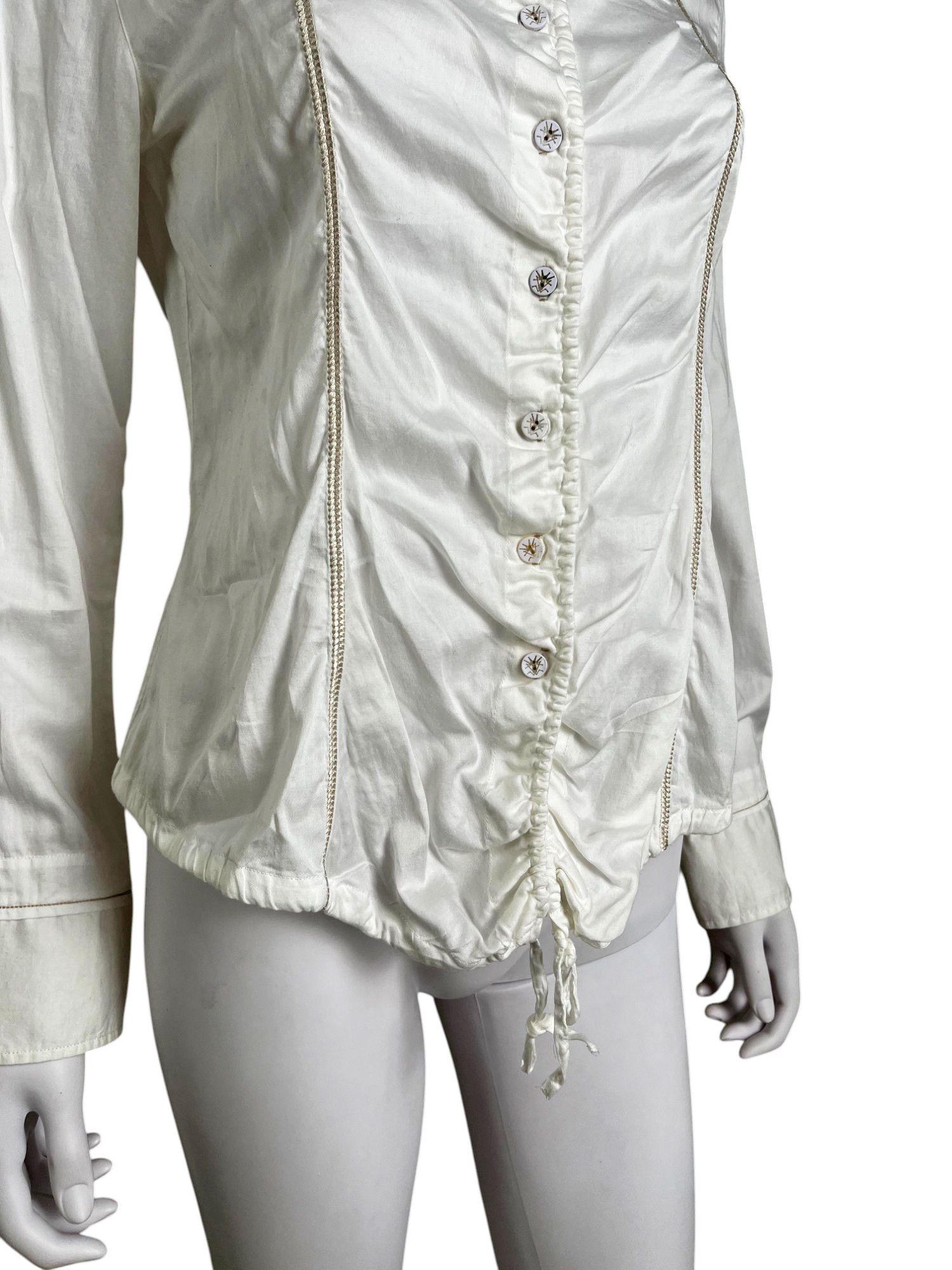 Marithe + Francois Girbaud 2000's Tactical Button Up White Shirt Size M / US 6-8 / IT 42-44 - 5 Thumbnail