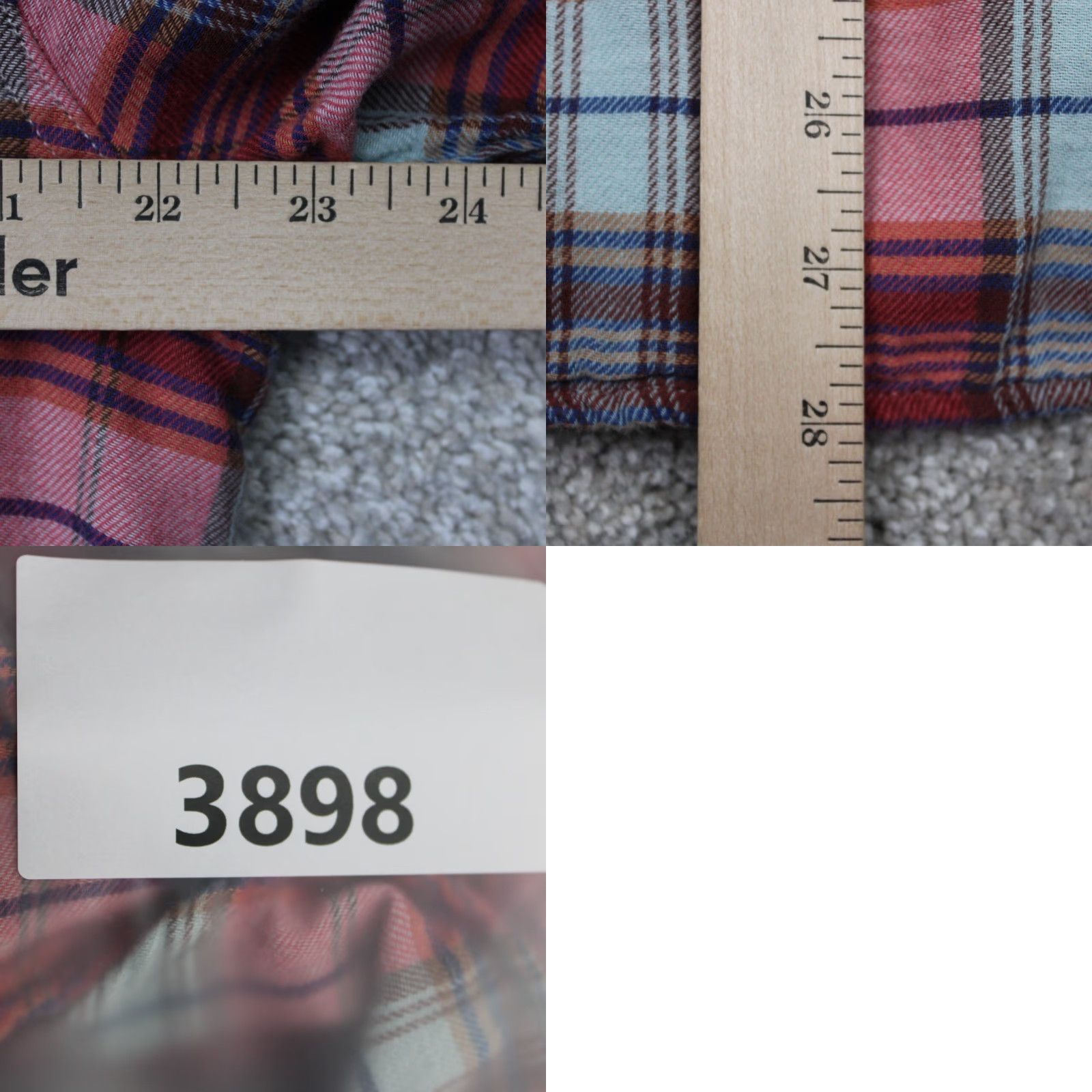 Lucky Brand Lucky Brand Button-Up Shirt Adult Large Red/Blue Plaid Cotton Pearl Snap Western Casual Business Formal Workwear Mens L Size US L / EU 52-54 / 3 - 9 Thumbnail