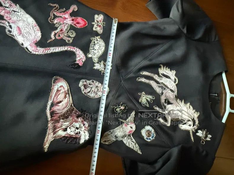Valentino Valentino Black animal embroidered dress Size S / US 4 / IT 40 - 8 Thumbnail