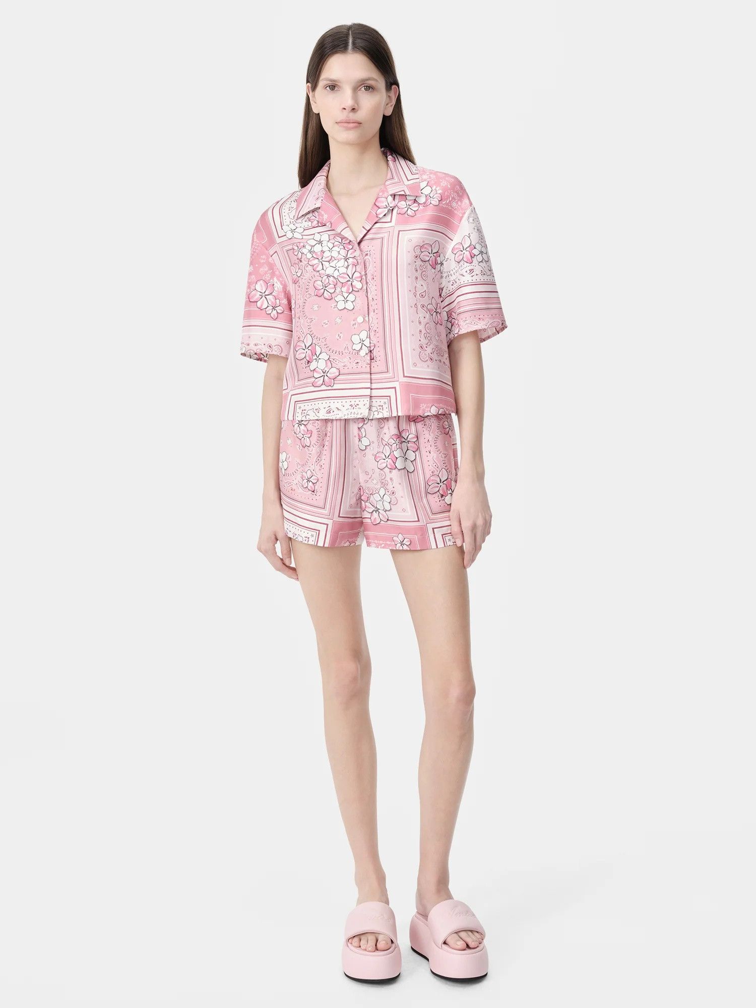 Amiri o1orln1025 Bandana Floral Shirt in Multicolor Size M / US 6-8 / IT 42-44 - 2 Thumbnail