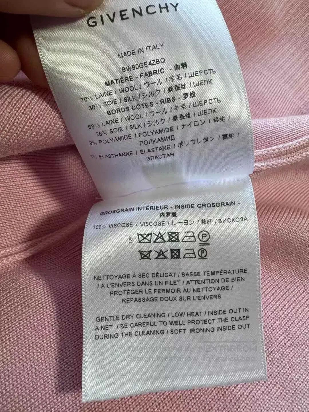 Givenchy Givenchy Pink Lock Button Wool Cardigan. Size S / US 4 / IT 40 - 6 Thumbnail