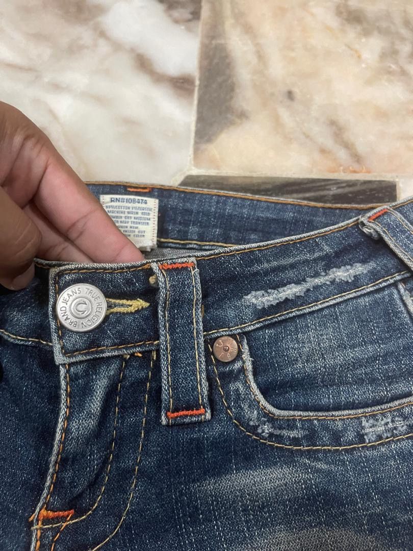 Tornado Mart Vintage True Religion Flare Denim Jeans Size 28" / US 6 / IT 42 - 6 Thumbnail