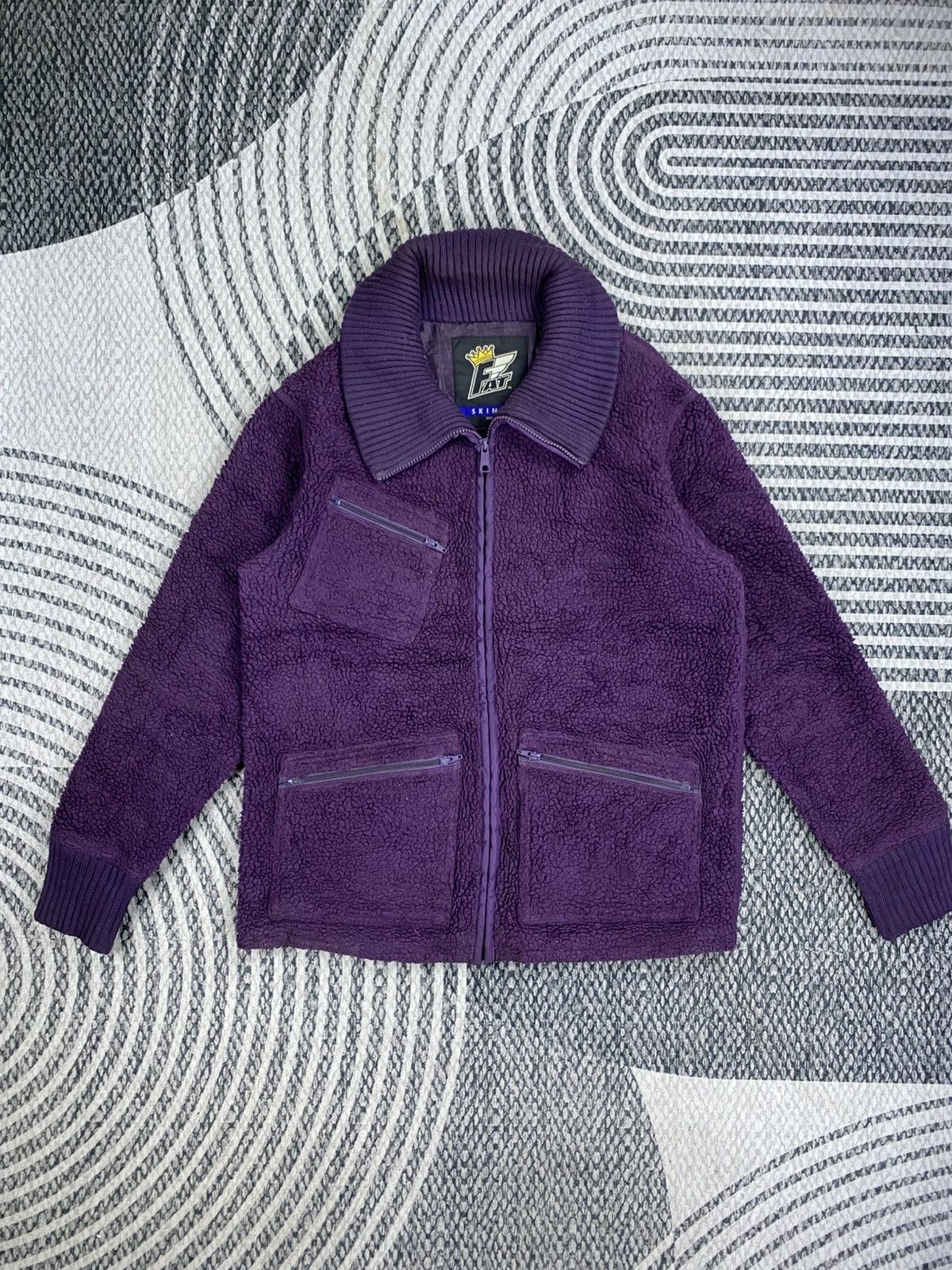 Fat Tokyo FAT TOKYO Skinny Fleece Purple Zipper Jacket Size US M / EU 48-50 / 2 - 1 Thumbnail
