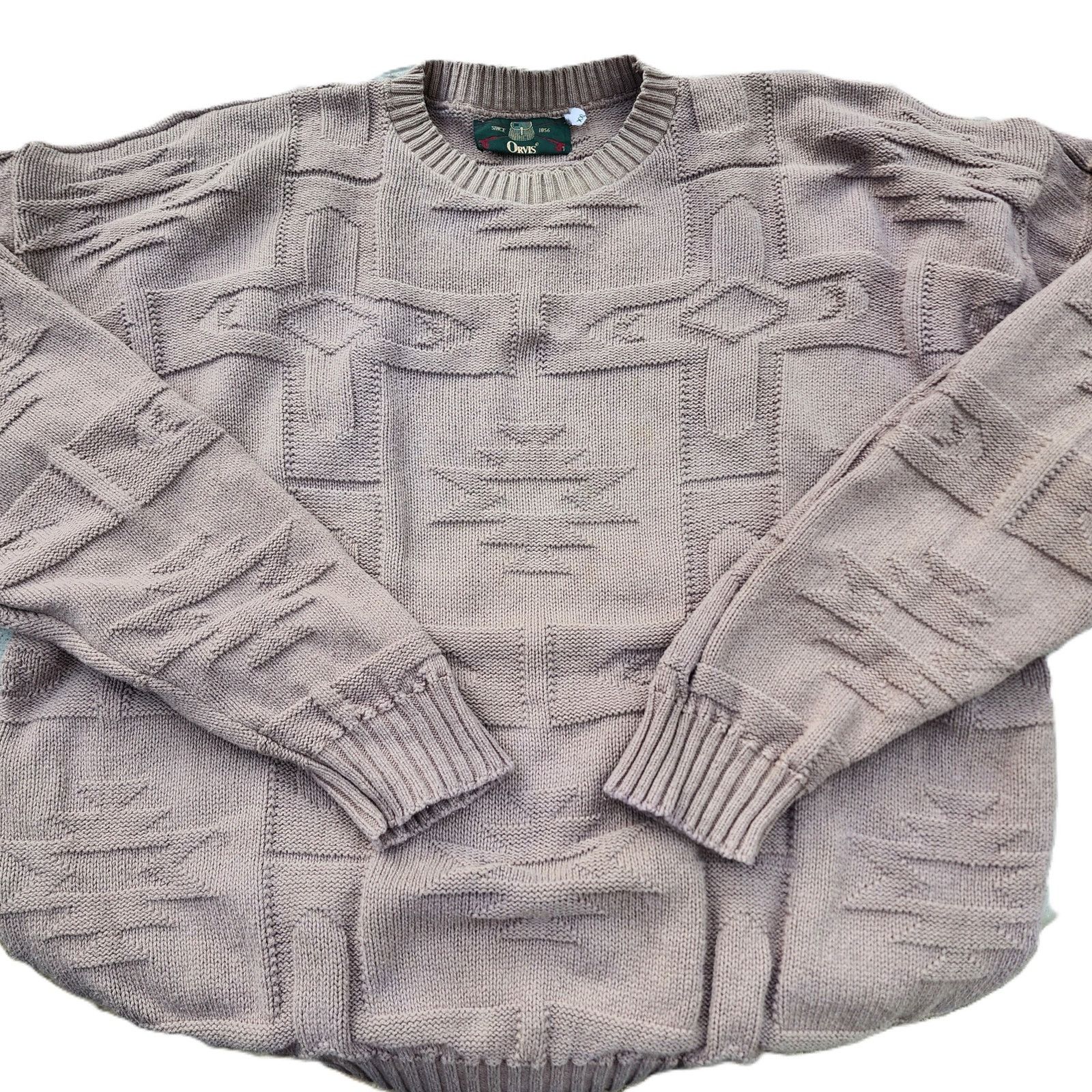 Orvis Orvis Aztec Crew Neck Cable Knit Sweater XXL Size US XXL / EU 58 / 5 - 5 Thumbnail