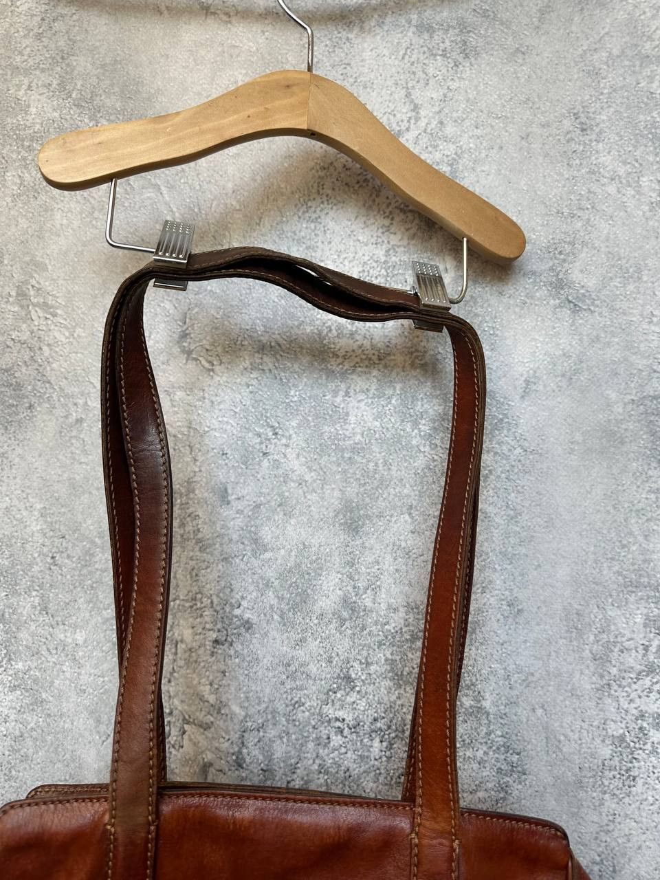 Genuine Leather The Bridge Vintage Cognac Leather Shoulder Bag – Italian Size ONE SIZE - 10 Thumbnail