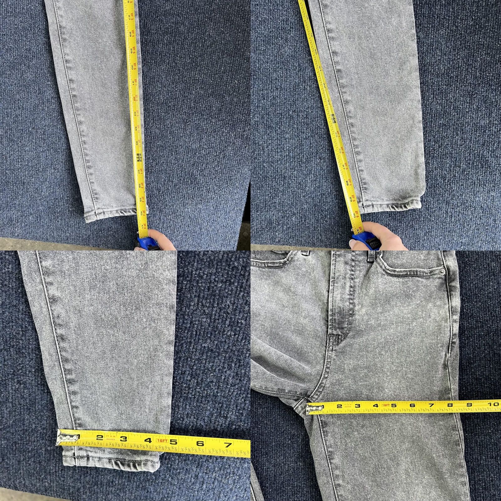 Gap VINTAGE Gap True Skinny Jeans Womens 4/27 Tall Gray Mid Rise Stretch Denim Light Wash Size 27" / US 4 / IT 40 - 8 Thumbnail