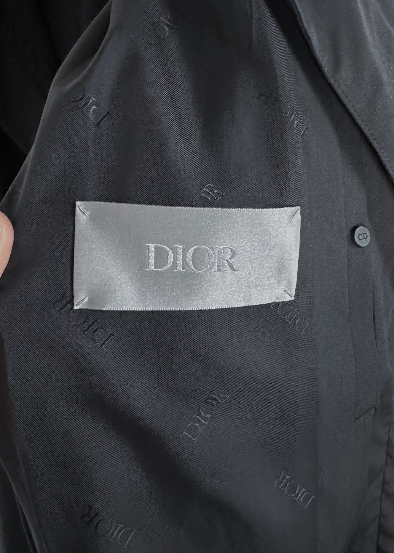 Dior × Stussy Dior Shaw Stussy Logo Print Black Parka Jacket Size US XS / EU 42 / 0 - 11 Thumbnail