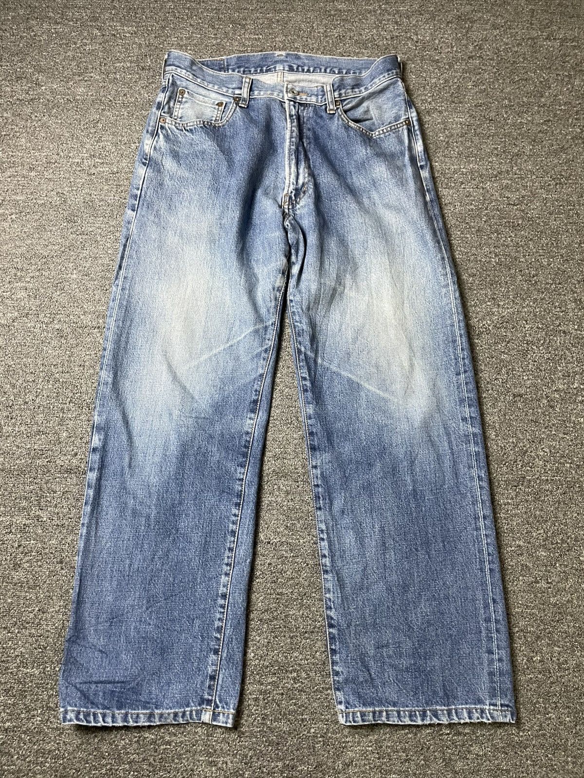 Japanese Brand × Vintage Unique Clothing Warehouse Brand Straight Cut Jeans (106) Size US 31 - 1 Thumbnail