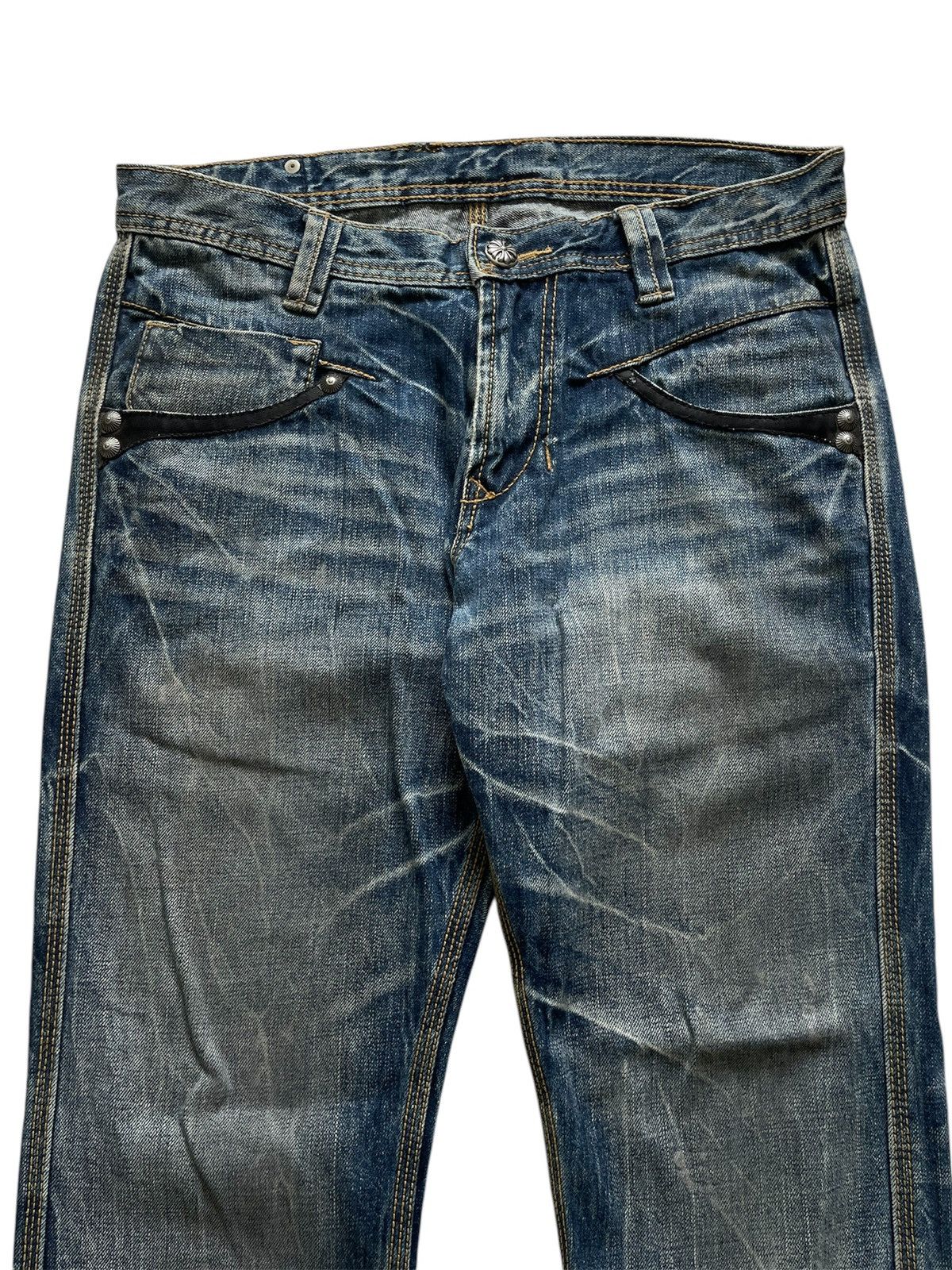 If Six Was Nine × Japanese Brand × Le Grande Bleu (L.G.B.) Rare Vintage Japanese Brand Flare Buckle Back Jeans Size US 32 / EU 48 - 4 Thumbnail