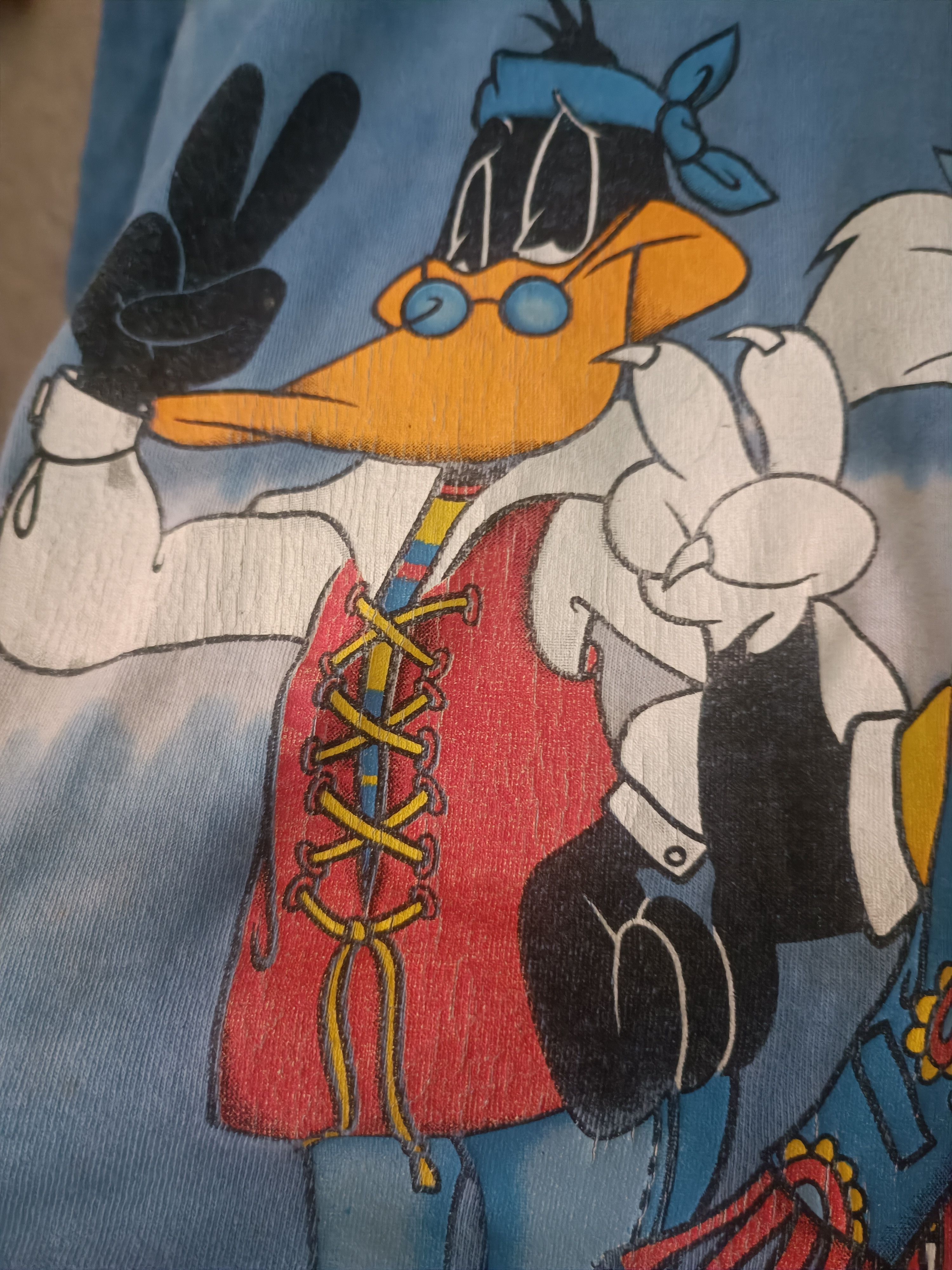Cartoon Network ♦️Vintage 1993 Jerry Leigh looney tunes Hippies tee Size US XL / EU 56 / 4 - 6 Thumbnail