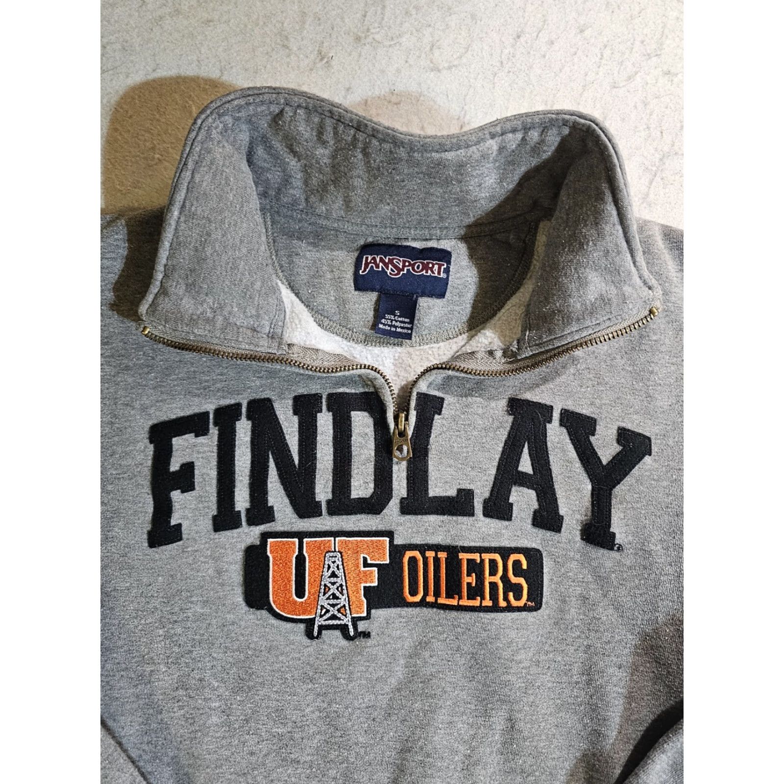 Jansport Jansport University of Findlay Oilers Gray 1/4 Zip Pullover Sweatshirt Adult Small Size Regular Mens Logo College Size US S / EU 44-46 / 1 - 3 Thumbnail