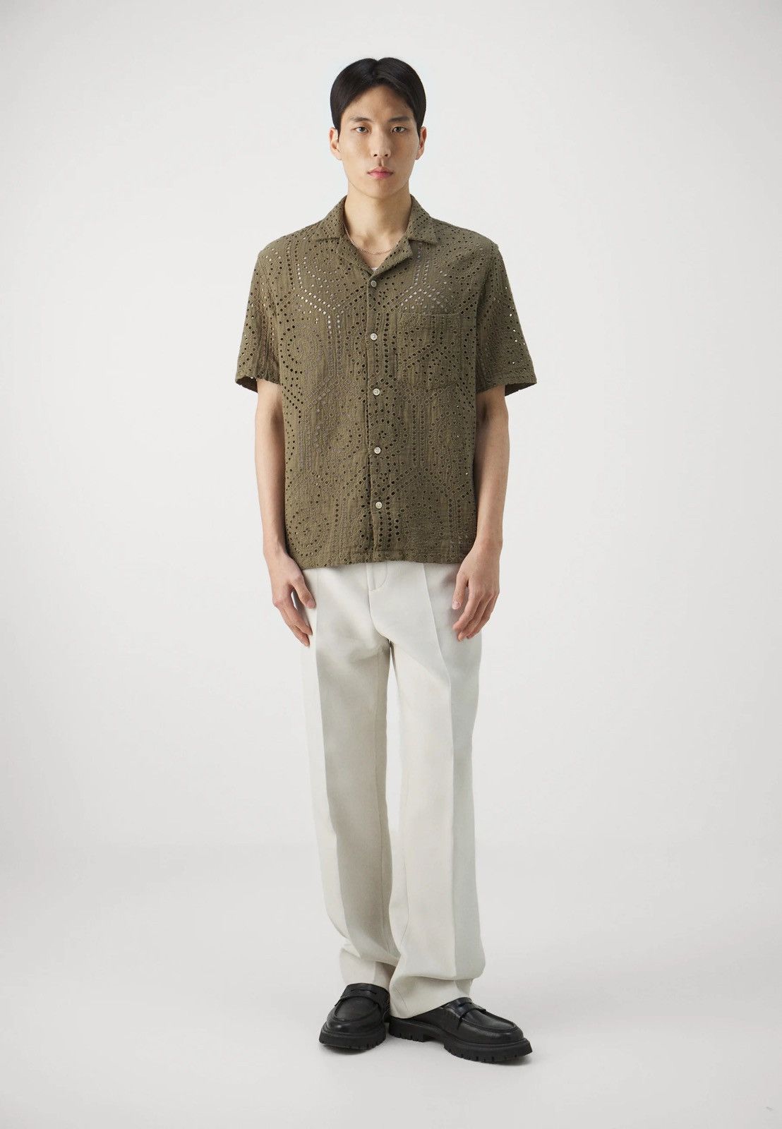 Allsaints !DS! SS23 Allsaints Pueblo SS Laser Swamp Green Shirt Size US M / EU 48-50 / 2 - 2 Thumbnail