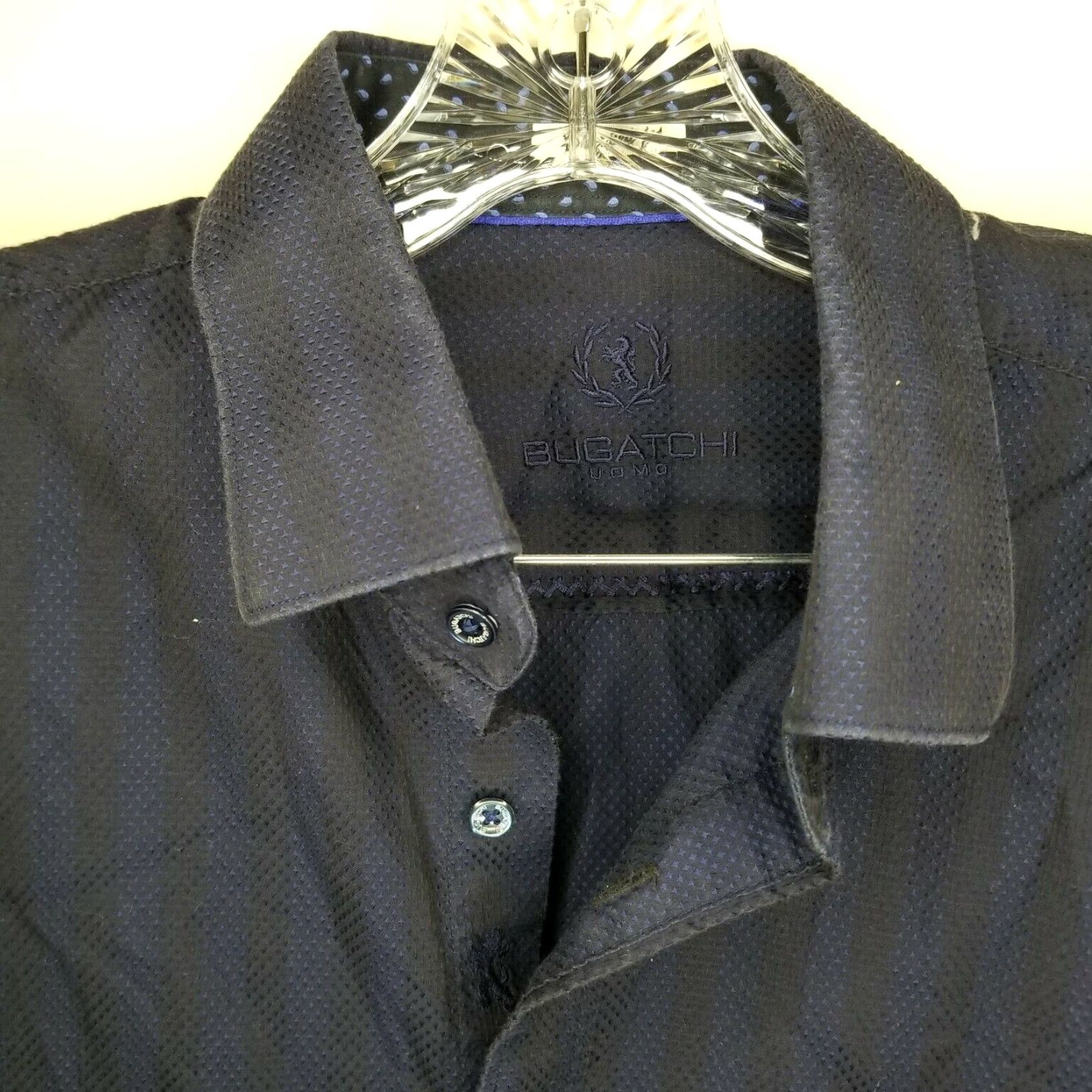 BUGATCHI Bugatchi Uomo Mens Long Sleeve Button Up Blue Adult Large Size US L / EU 52-54 / 3 - 3 Thumbnail