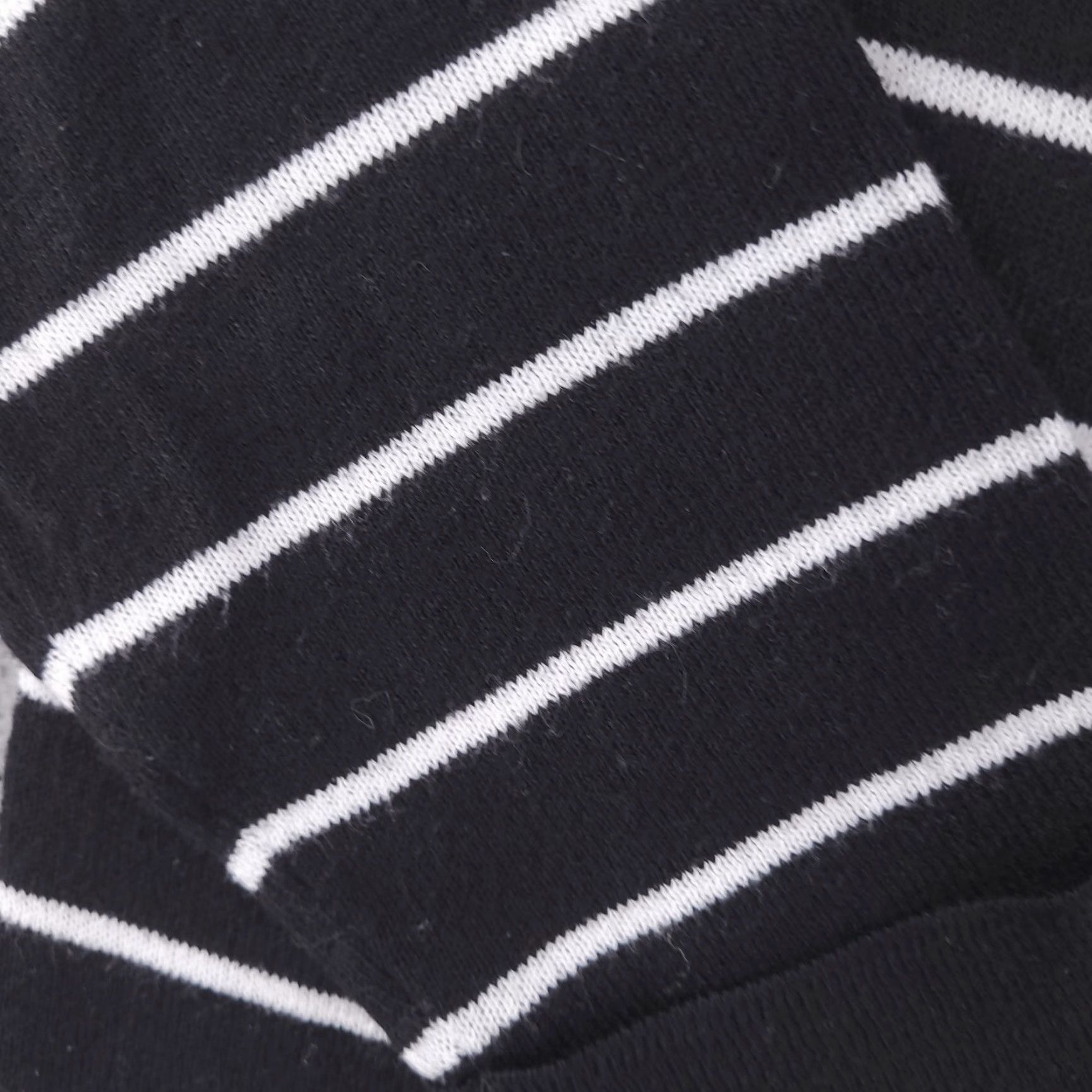 H&M H&M Sweater Women Small Black Knit Stripe Oversized 3/4 Sleeve Business Pullover, Regular Size, Womens, Knit, Striped, Vintage: No Size S / US 4 / IT 40 - 3 Thumbnail