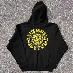Japanese Brand Hip Hop Retro Smiley Print Casual Loose L Hooded Sweatshirt Size US L / EU 52-54 / 3 - 6 Thumbnail