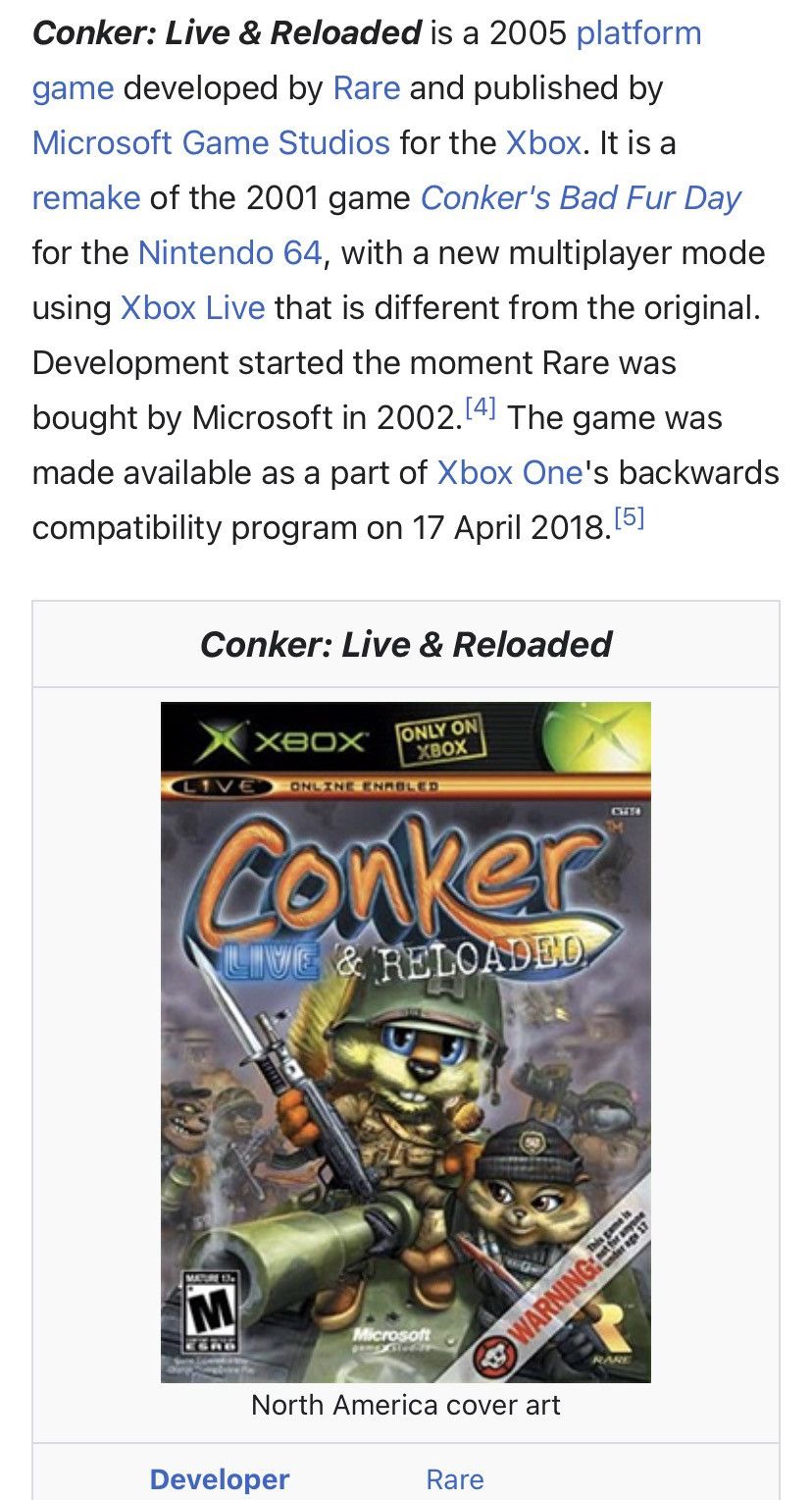 Vintage Sick🔥Rare Vintage Conkers Live & Reloaded Xbox Games Tees Size US L / EU 52-54 / 3 - 16 Thumbnail
