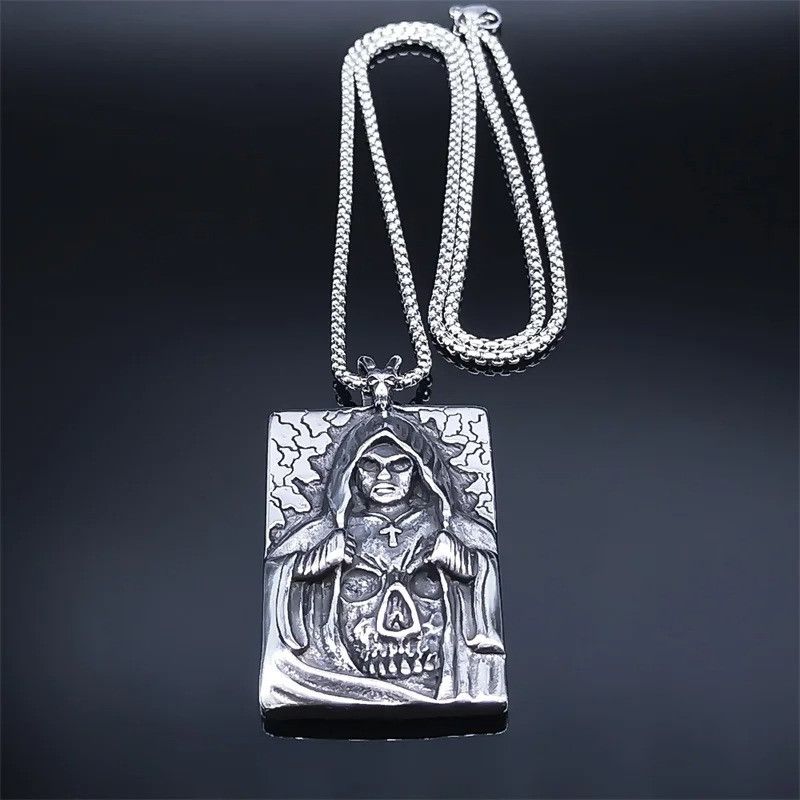 Jewelry Masked Cross Skeleton Skull Necklace Size ONE SIZE - 3 Thumbnail