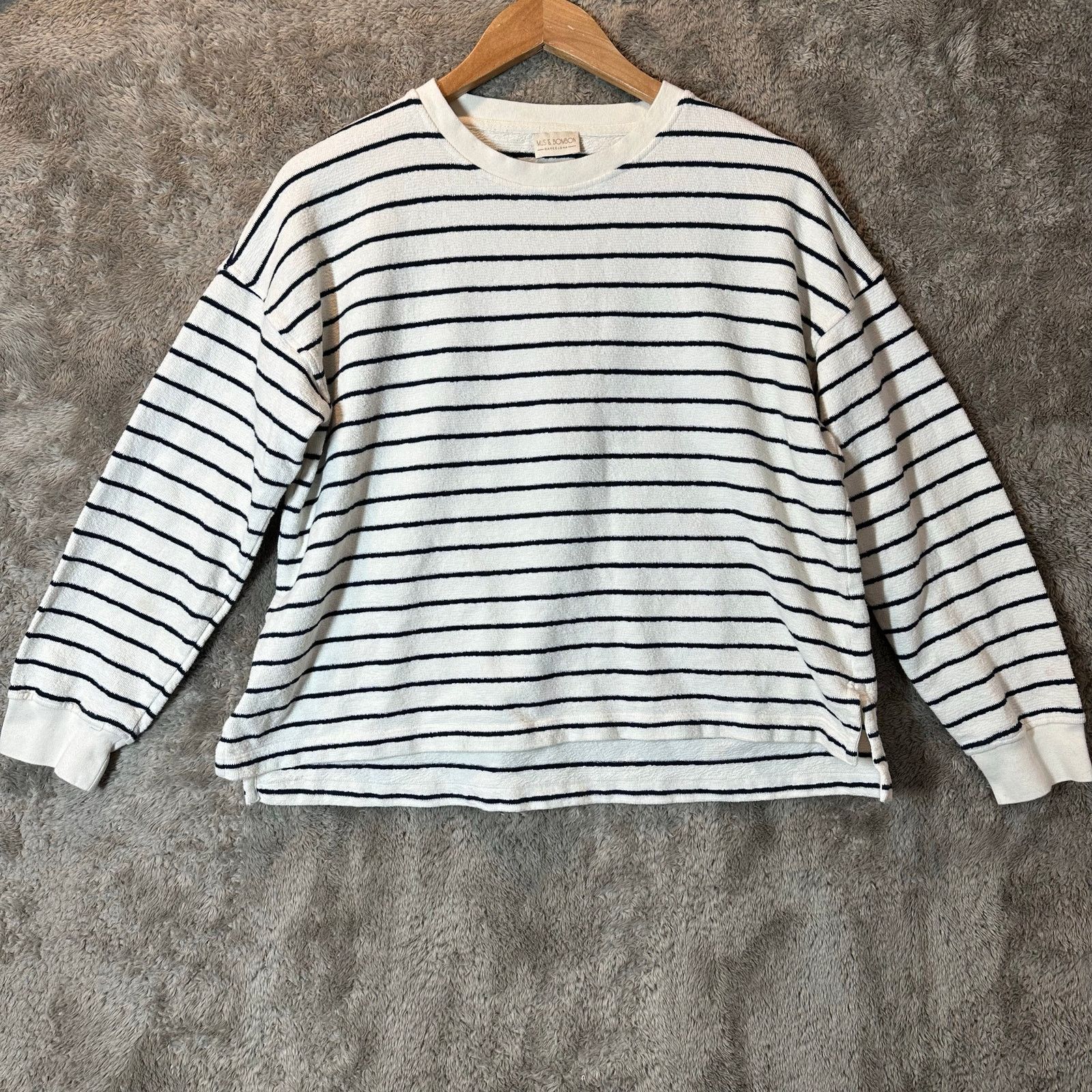Other Mus & Bombon Aldea Stripe Sweatshirt Boucle Knit Top S Size S / US 4 / IT 40 - 1 Thumbnail