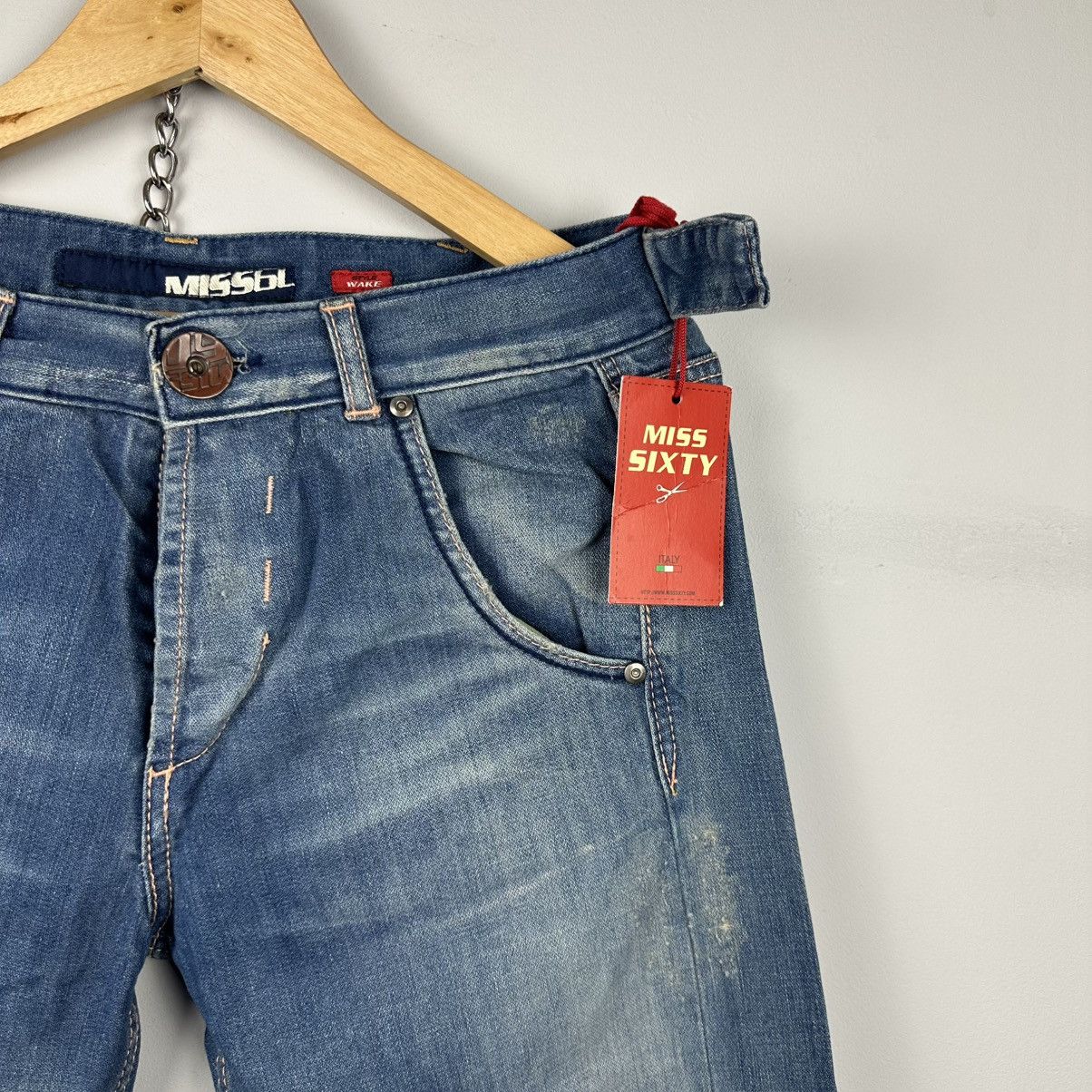Vintage !NWT! Vintage Rare Miss Sixty Buckle Belt Jeans Size US 28 / EU 44 - 3 Thumbnail