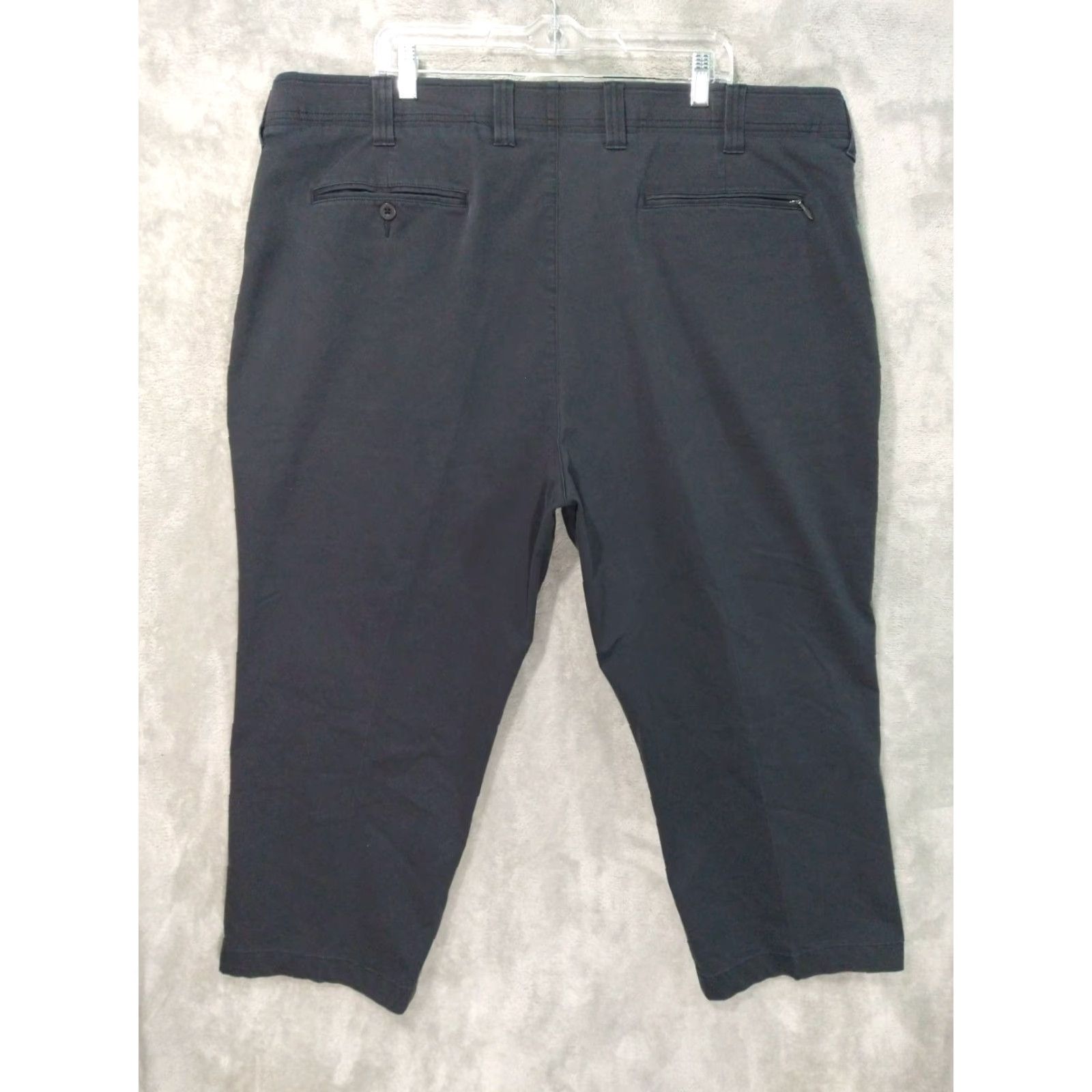 Vintage Oak Hill Mens Pants 48x28 Blue Chino Flat Front High Rise Straight Fit Stretch Pocket Pockets Regular Workwear Casual Travel Vintage No Size US 32 / EU 48 - 2 Thumbnail