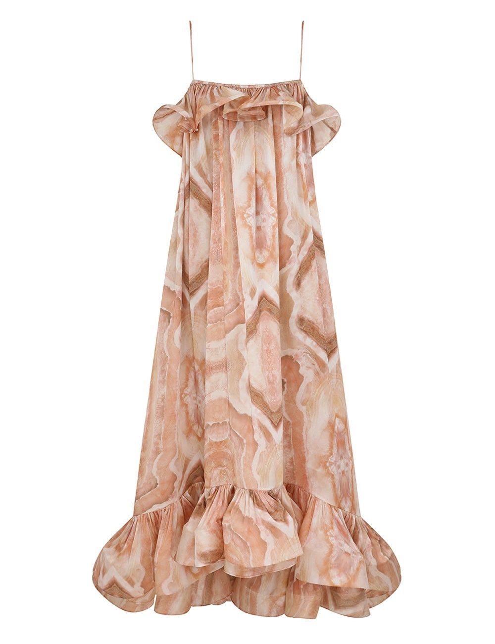 Zimmermann oc11z0226 Illuminate Flounce Gown In Multicolor Size M / US 6-8 / IT 42-44 - 1 Thumbnail