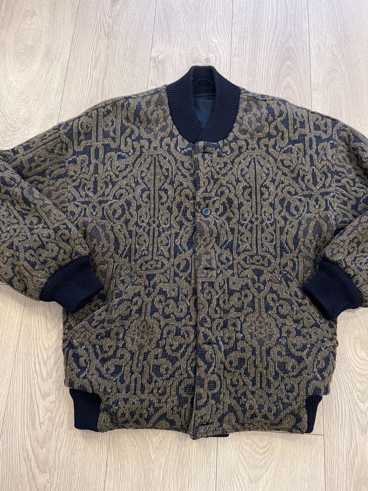 Bally × Vintage Vintage Bally Wool Reversible Bomber Jacket 70s 80s 90s Rare Size US L / EU 52-54 / 3 - 1 Thumbnail