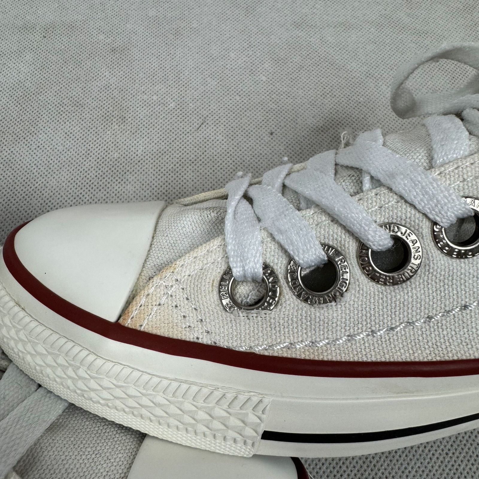 True Religion True Religion TR114101W Women White Cotton Skate Shoes 7.5 Size US 7.5 / IT 37.5 - 8 Thumbnail