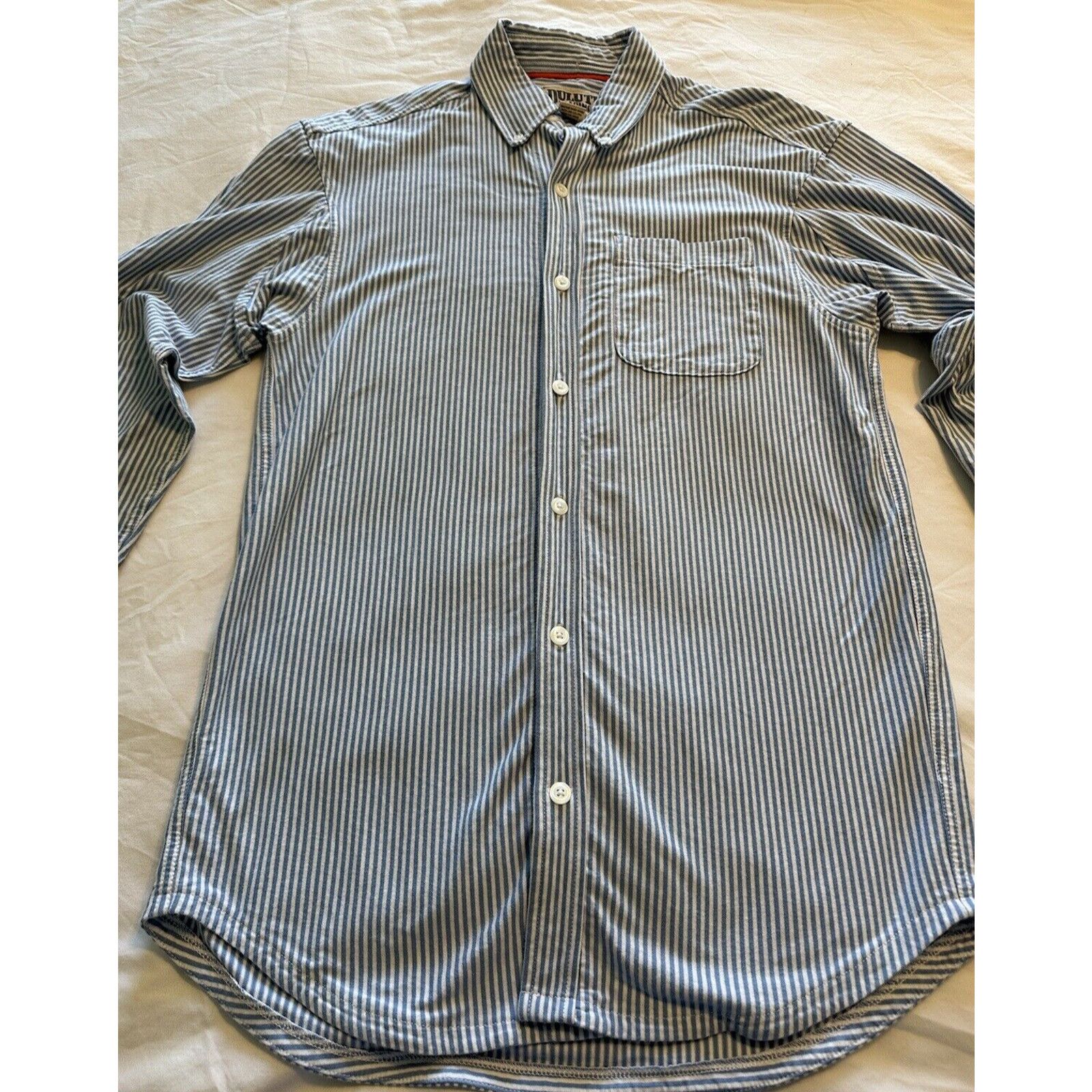 Duluth Trading Company Duluth Trading Button Flannel Shirt Blue/white Stripe Small Size US S / EU 44-46 / 1 - 2 Thumbnail