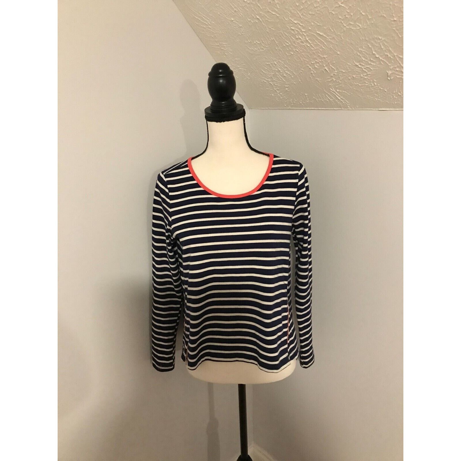 Anthropologie Anthropologie Lil’s Closet Blue/White Stripe Zip Top Size XS / US 0-2 / IT 36-38 - 1 Thumbnail