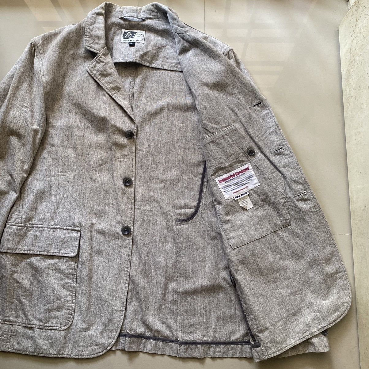 Engineered Garments gray cotton blazer + cotton waist Size US M / EU 48-50 / 2 - 8 Thumbnail
