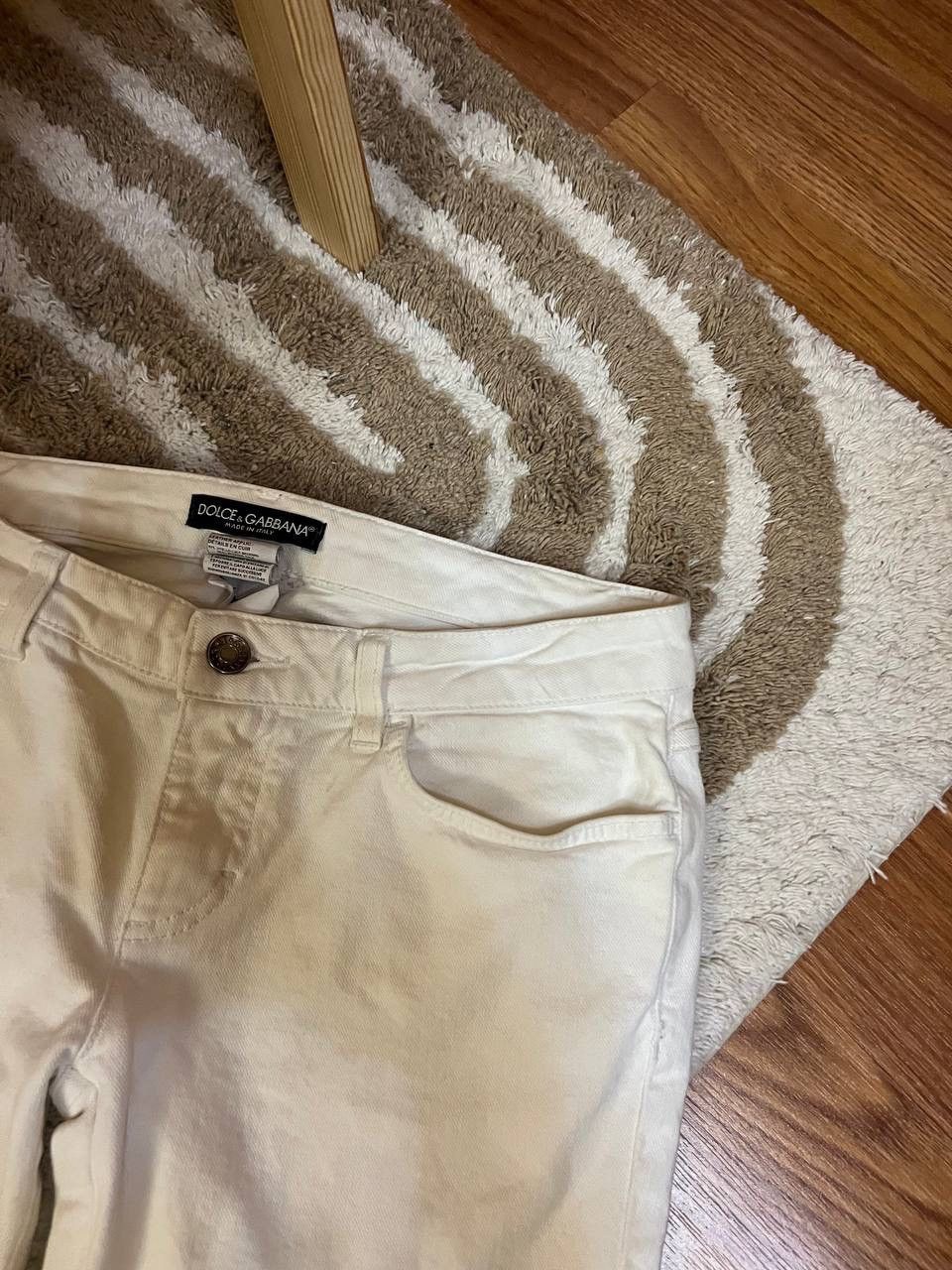 Dolce & Gabbana × Vintage Women’s Dolce&Gabbana Vintage White Pants Size IT40 Size 27" / US 4 / IT 40 - 5 Thumbnail