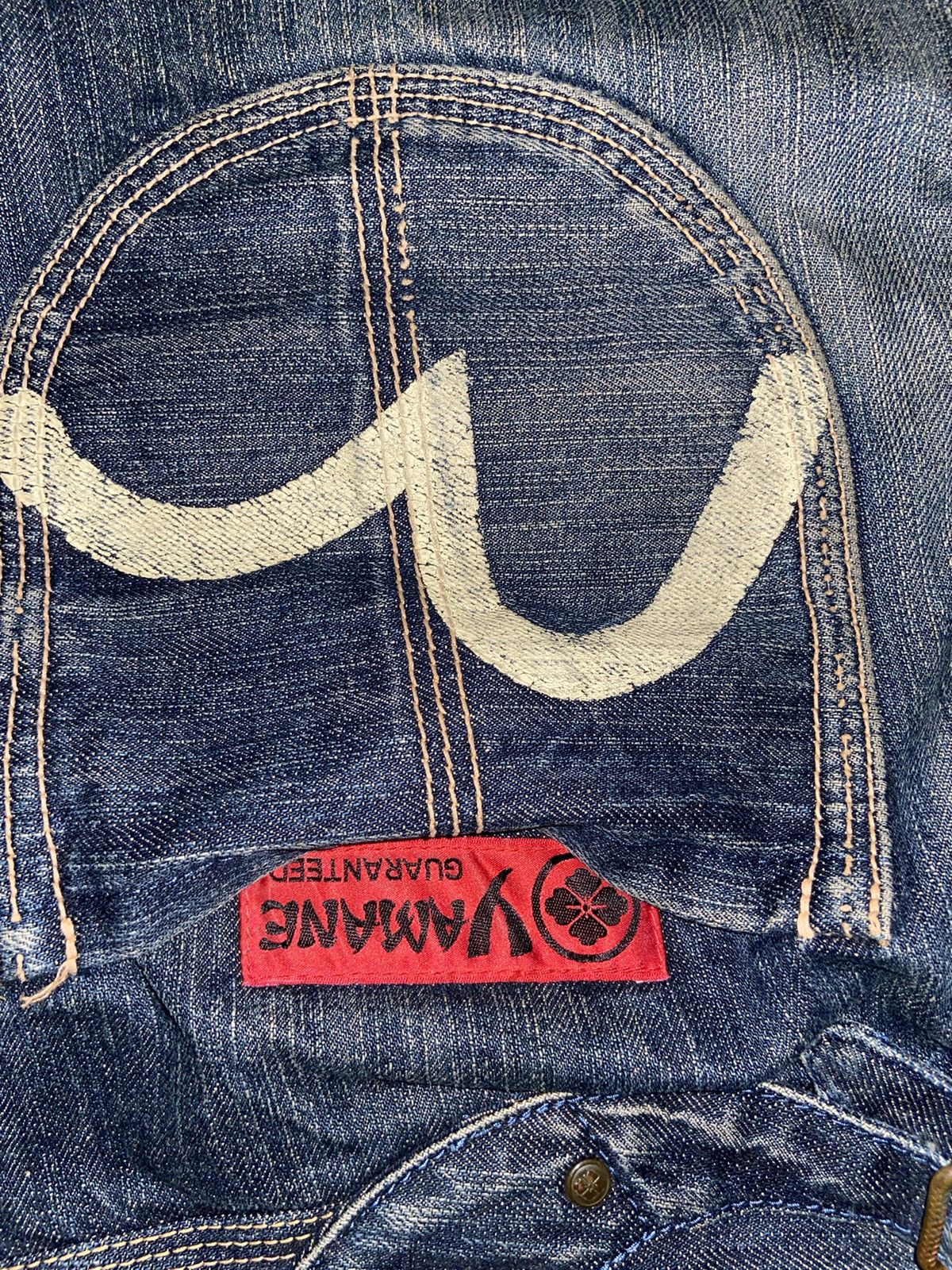 Evisu × Japanese Brand EVISU YAMANE BIG LOGO SPELL OUT DENIM Size US 36 / EU 52 - 10 Thumbnail