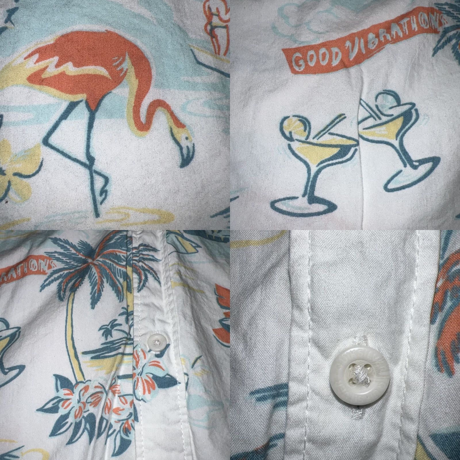 Quiksilver VINTAGE Quiksilver Hawaiian Aloha Windsurfing Outrigger Canoe Club Hula SHIRT Large Yellow Cotton Knit Short Sleeve Button-Down Mens Size US L / EU 52-54 / 3 - 8 Thumbnail