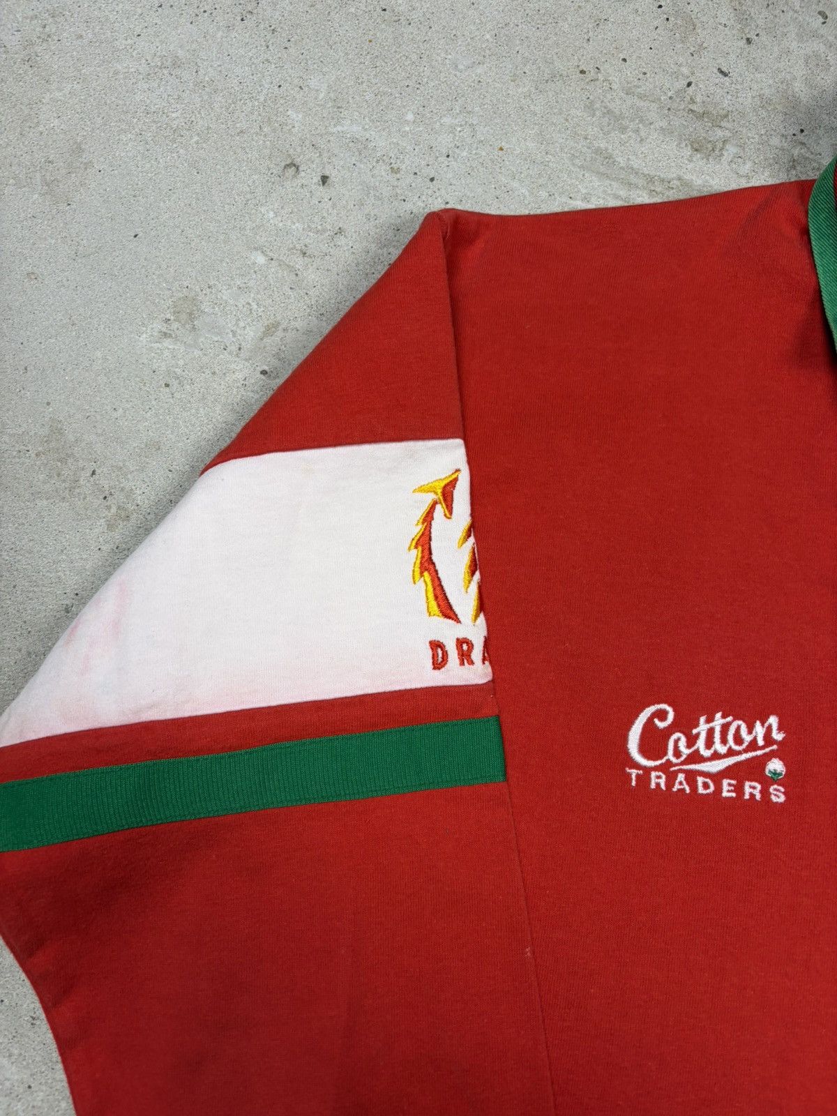 Cotton Traders Vintage 1990s Cotton Traders Wales Team Rugby Jersey Size US XL / EU 56 / 4 - 8 Thumbnail