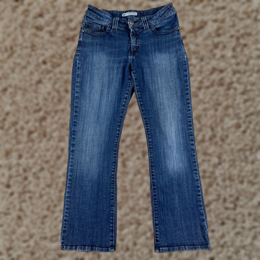 Lee Lee Jeans Women 8 Blue Denim Bootcut Cotton Blend Stretch Low-Rise Slender Vintage: No Size 30" / US 8 / IT 44 - 1 Thumbnail