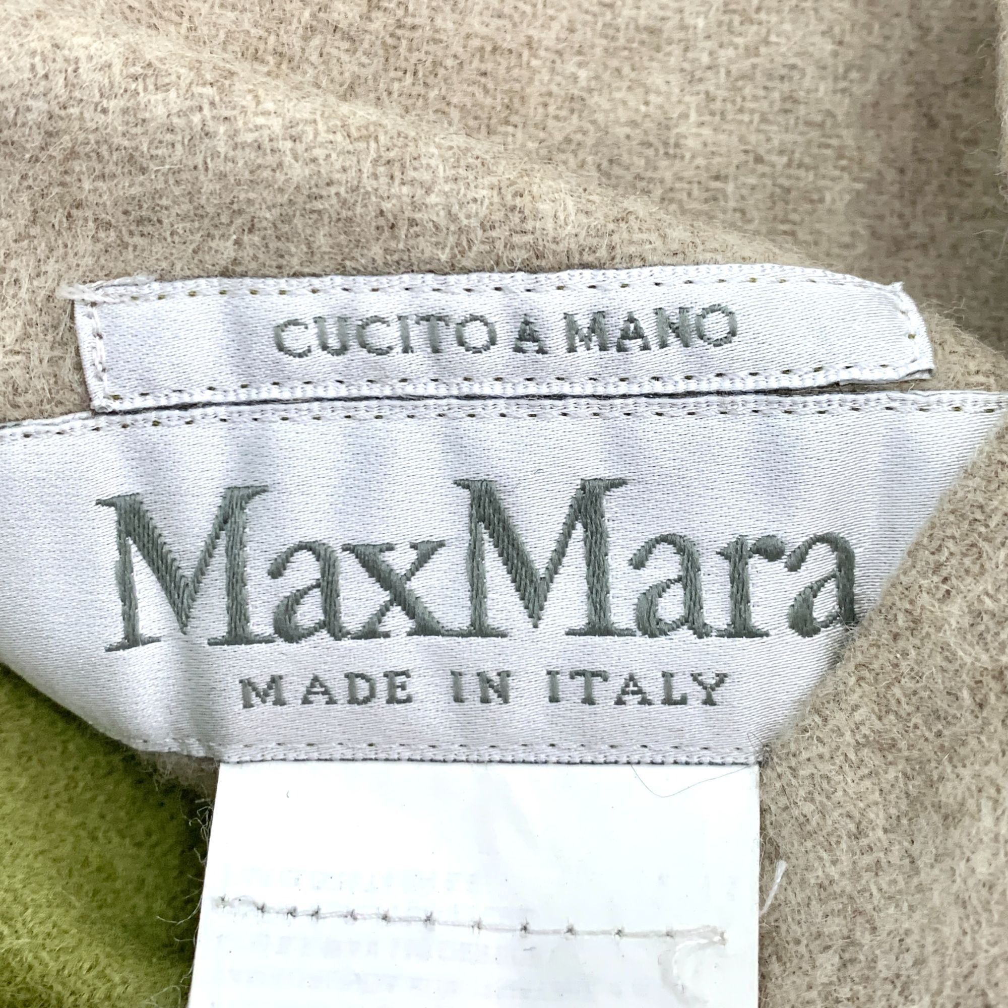 Max Mara MaxMara Green & Beige Reversible Wool Hooded Coat Size 36 Size XS / US 0-2 / IT 36-38 - 5 Thumbnail