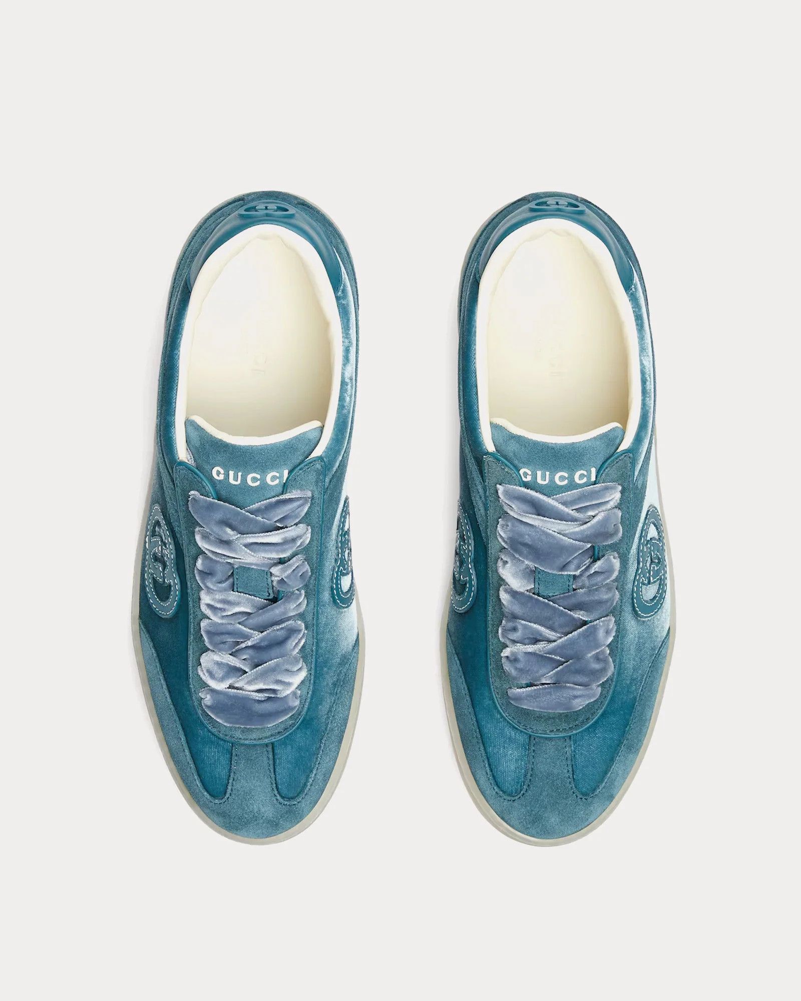 Gucci o1loc1c0326 812656 Women's G75 Sneakers in Blue Size US 7.5 / IT 37.5 - 2 Thumbnail