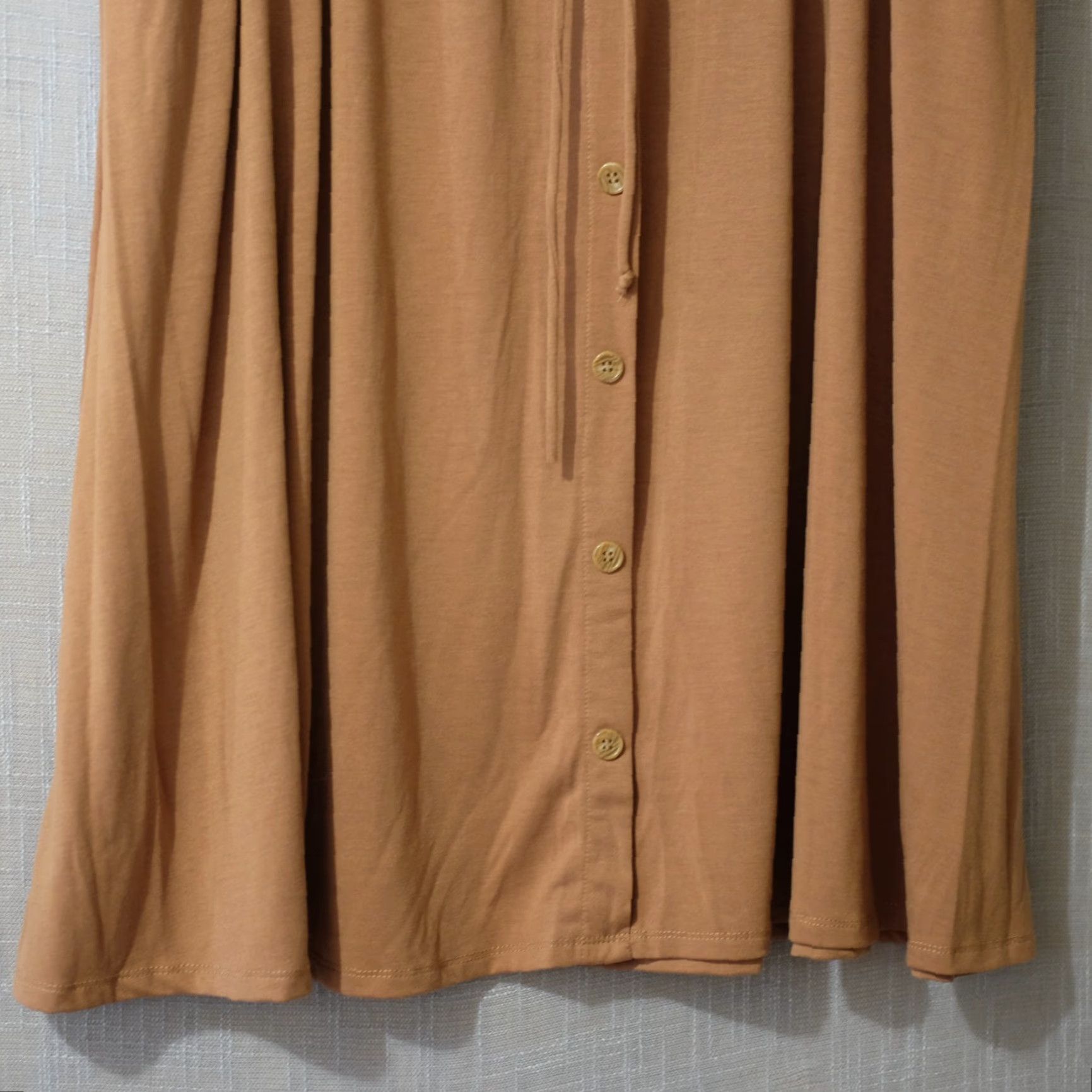 Vintage Nwot! LuLaRoe Midi Skirt Elastic Waist Button Front Brown Women's 2XL #H88-28 Size 40" / US 18 - 3 Thumbnail