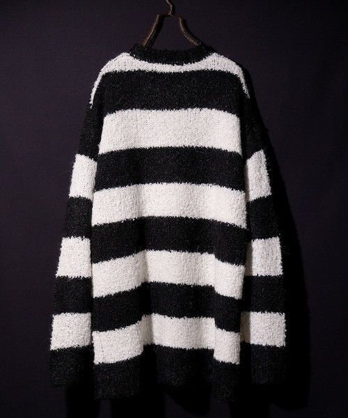 Number (N)ine Number nine ALPACA Striped KNIT Sweater Size US M / EU 48-50 / 2 - 2 Thumbnail