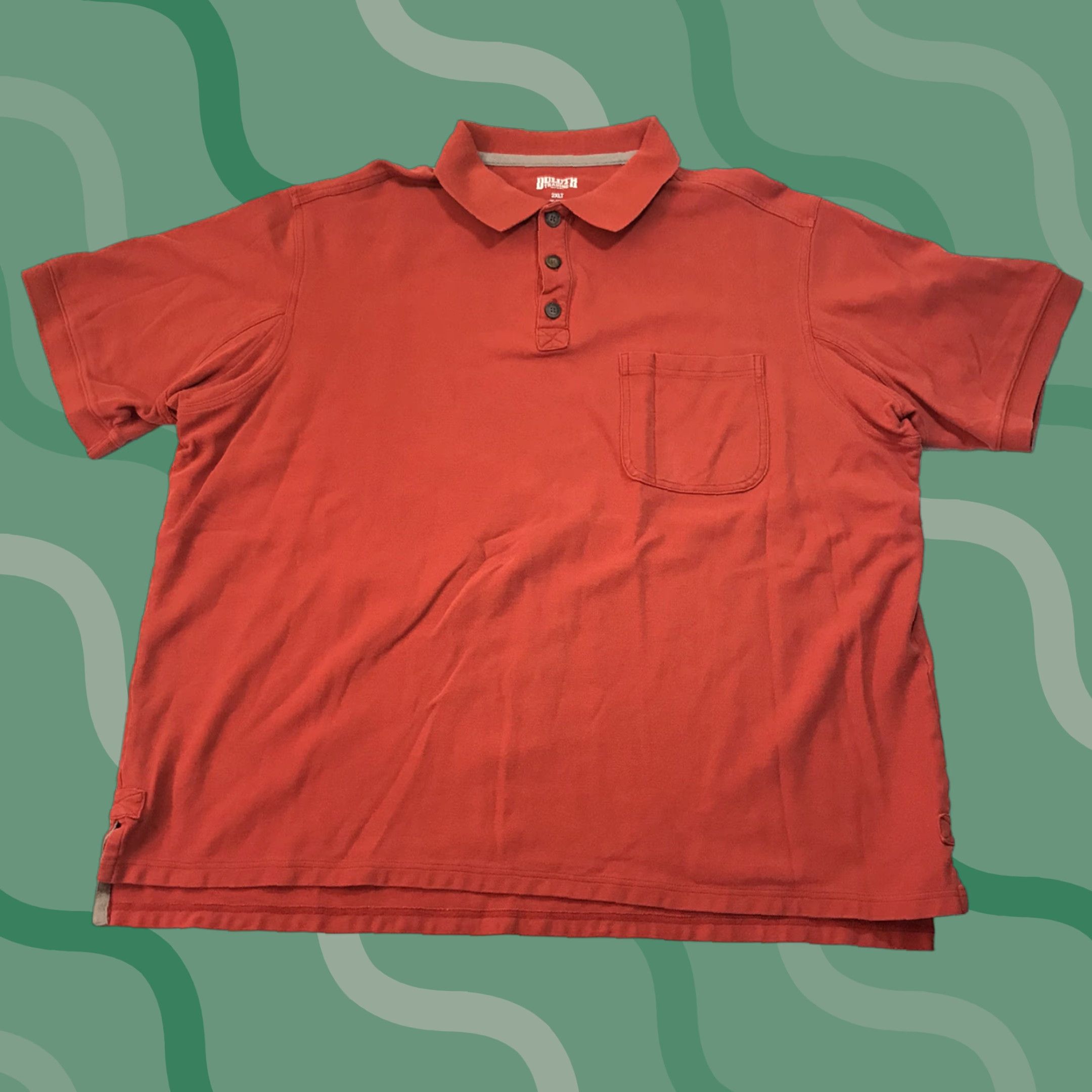 Vintage DULUTH Trading Polo Shirt Mens 2XL Red Knit 100% Cotton All Seasons Outdoor Breathable Casual Size US XXL / EU 58 / 5 - 1 Thumbnail