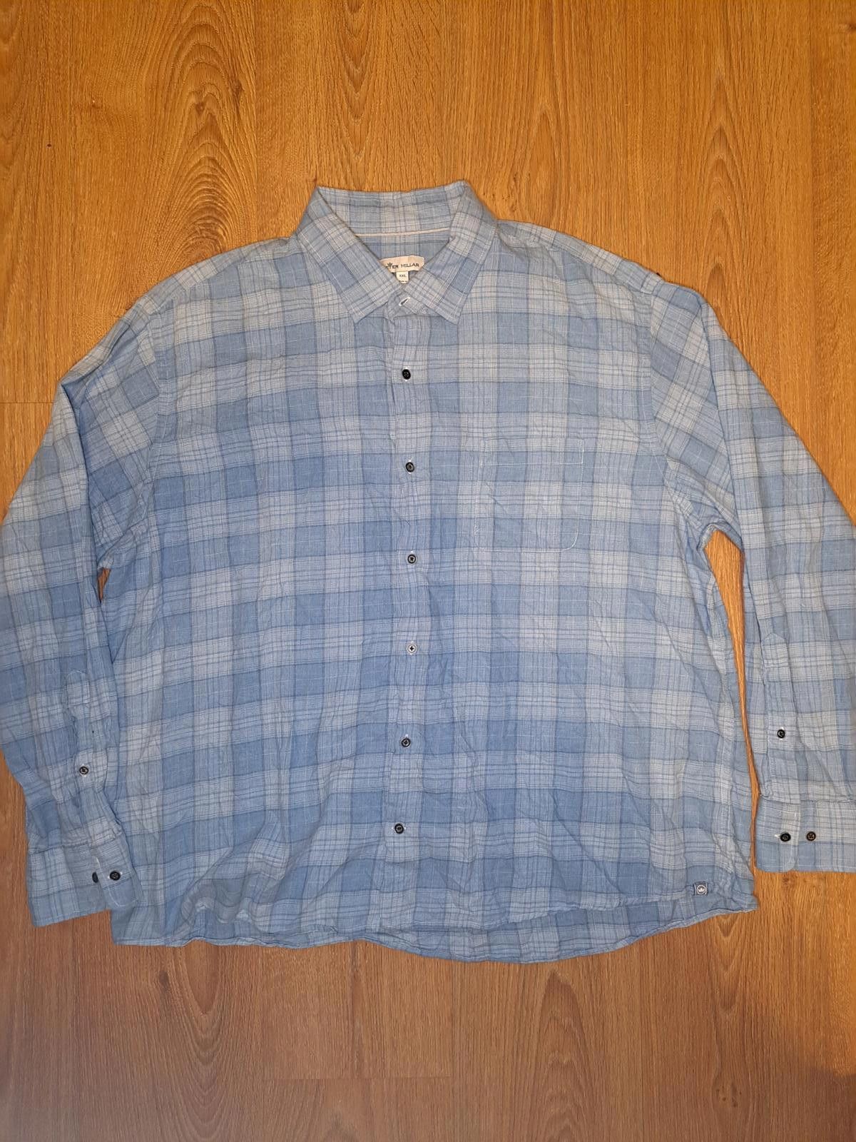Peter Millar Peter Millar Button Up Dress Shirt Mens XXL Blue Glen Plaid Size US XXL / EU 58 / 5 - 1 Thumbnail