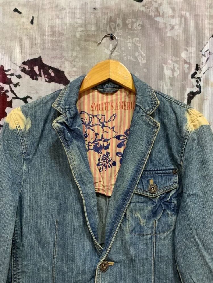 Smith's American Vintage Smith American Denim Light Blazer Jacket Size US M / EU 48-50 / 2 - 3 Thumbnail