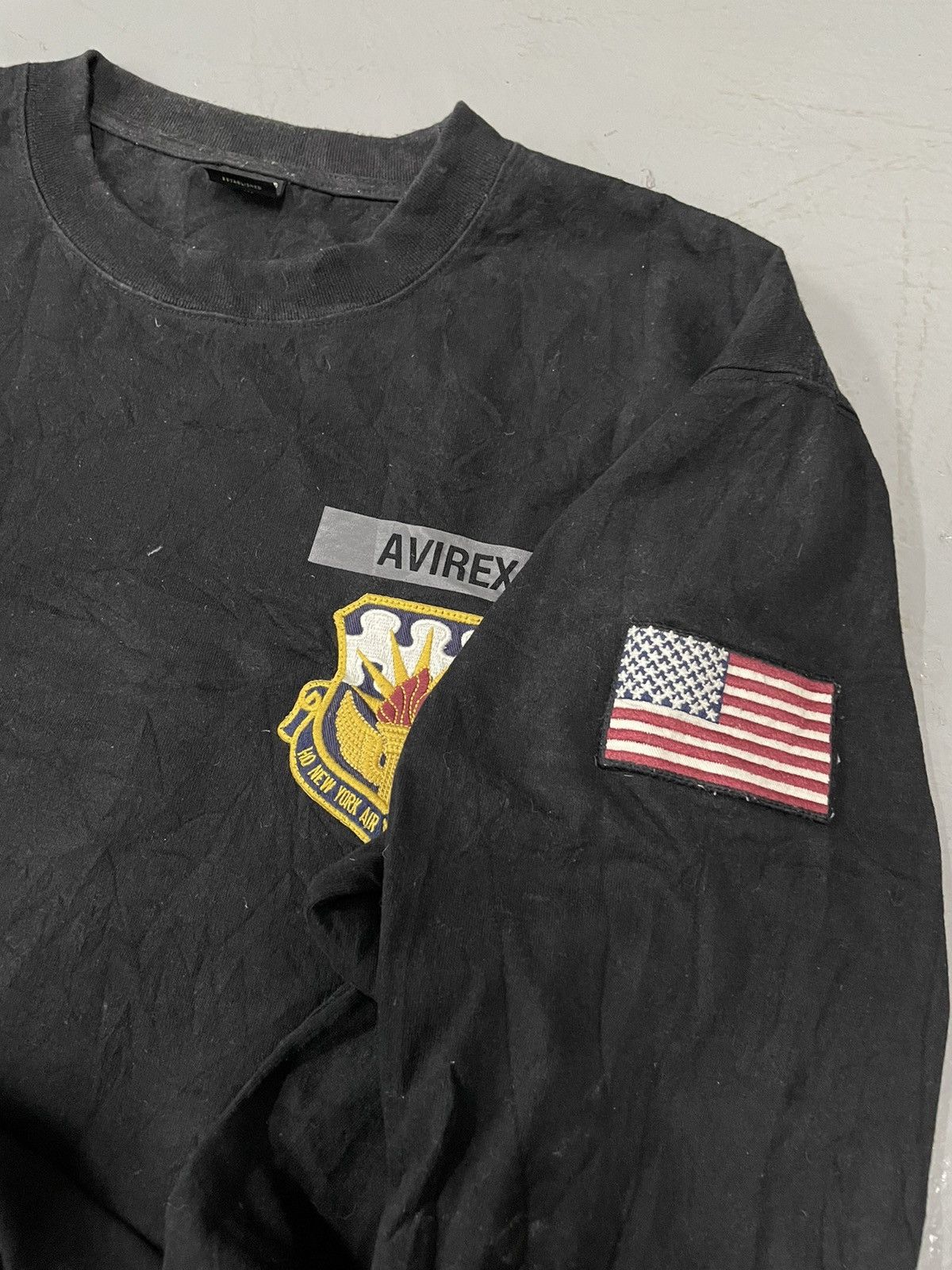 Avirex AVIREX Long Sleeve N.Y. A.N.G. Patch T-Shirt Rare Size US XXL / EU 58 / 5 - 11 Thumbnail