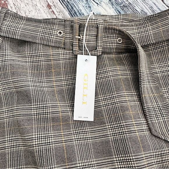 Other NWT Gilli Gray Plaid Mini Skort Size 36" / US 14 / IT 50 - 6 Thumbnail