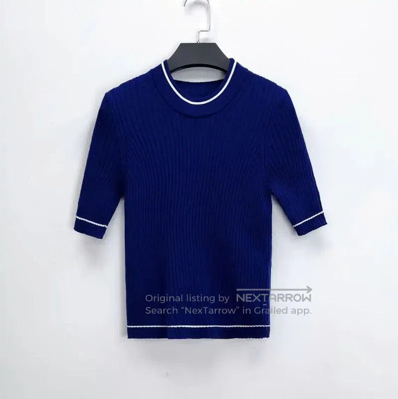 Maison Margiela Maison Margiela Yellow Wool Blend Short-Sleeve Sweater . Size S / US 4 / IT 40 - 1 Thumbnail