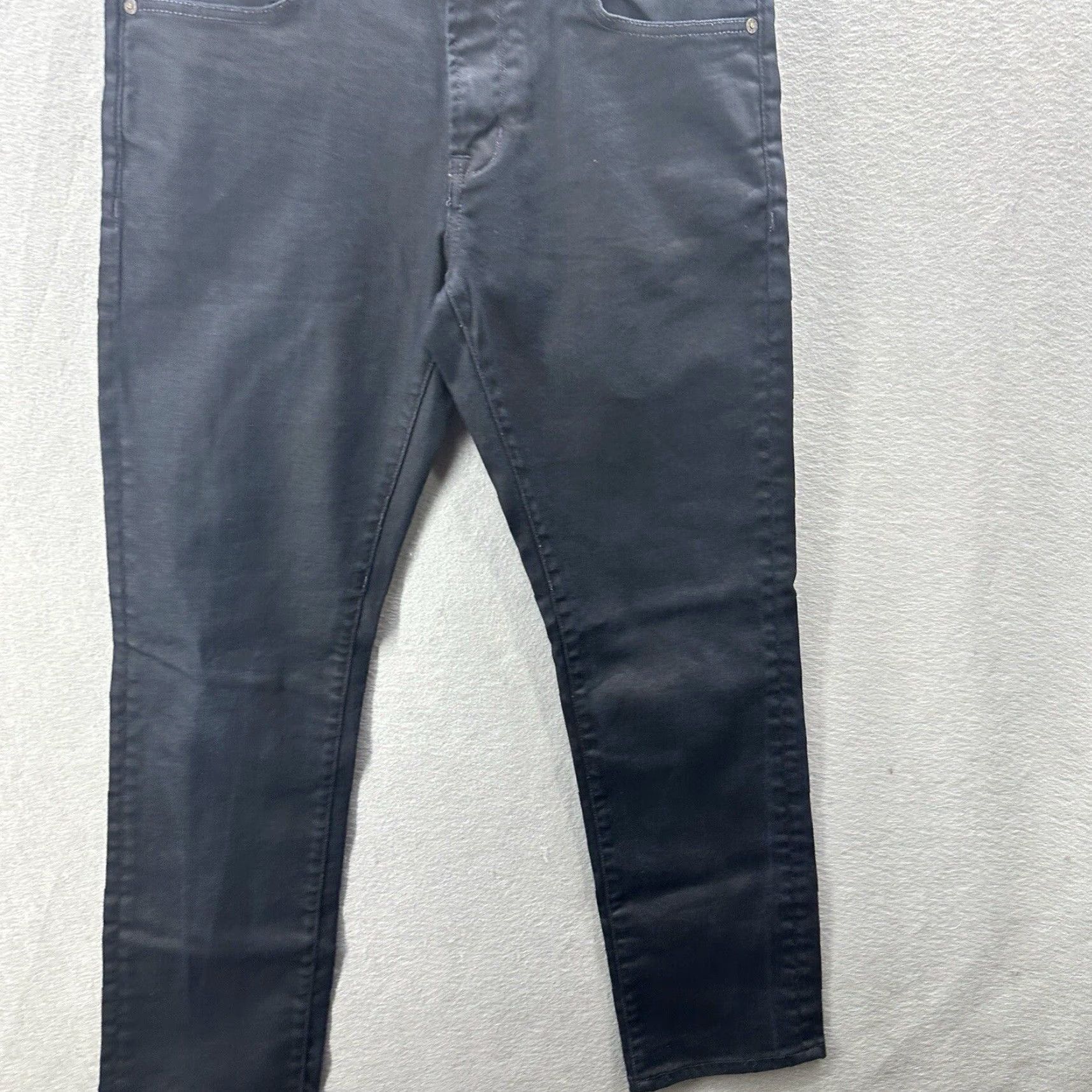John Varvatos John Varvatos Jeans Mens 32 x 29 Black Bowery Denim Slim Straight Pants Preppy Size US 32 / EU 48 - 3 Thumbnail
