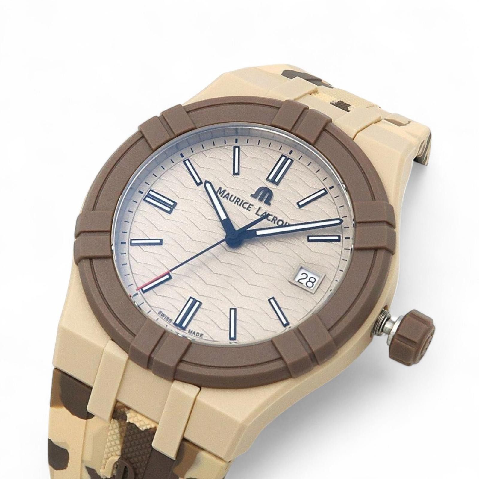 Maurice Lacroix Maurice Lacroix - Camouflage Patterned Silicone Strap Watch Size ONE SIZE - 2 Thumbnail