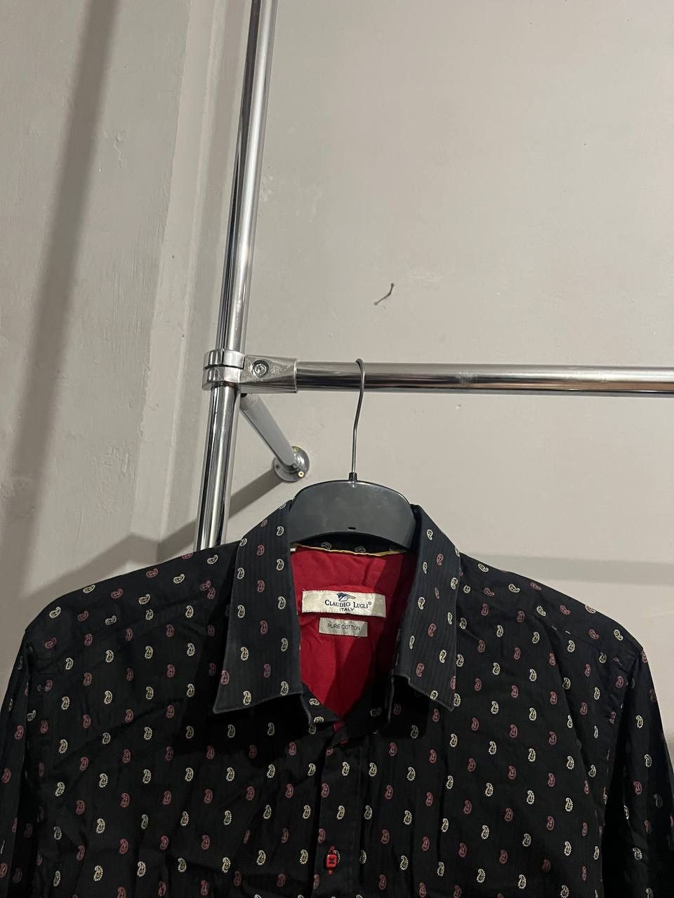 Other CLAUDIO LUGLI ITALY CLASSIC BLACK PURE COTTON MENS SHIRT XL Size US XL / EU 56 / 4 - 6 Thumbnail