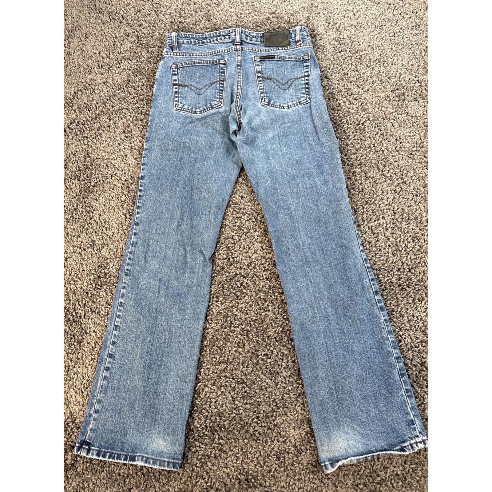 Harley Davidson VINTAGE Harley-Davidson Jeans Womens 8 Bootcut Denim 30x31 Blue Medium Wash 5-Pocket Regular US Theme Mens Womens Girls? Size 30" / US 8 / IT 44 - 8 Thumbnail