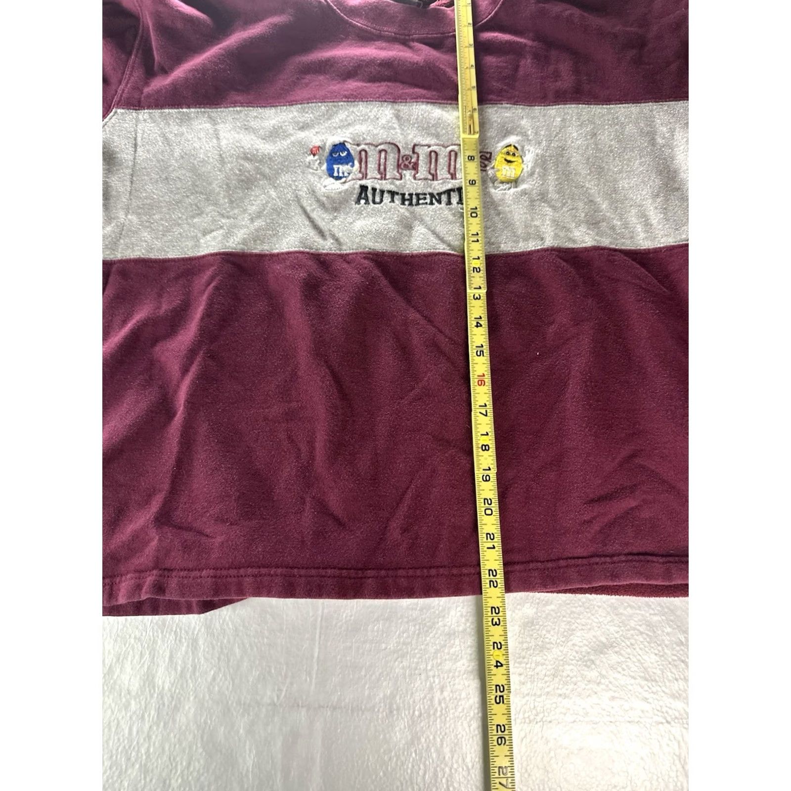 Logo 7 M&M's Embroidered Classic Logo Patch Brown Sweater Womens XL Maroon Crewneck Size XL / US 12-14 / IT 48-50 - 7 Thumbnail
